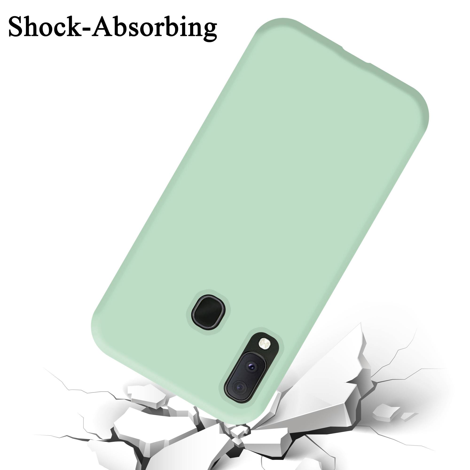 Cadorabo Schutzhülle für Samsung Galaxy A10e / A20e Hülle in Grün Handyhülle Case Cover TPU Etui