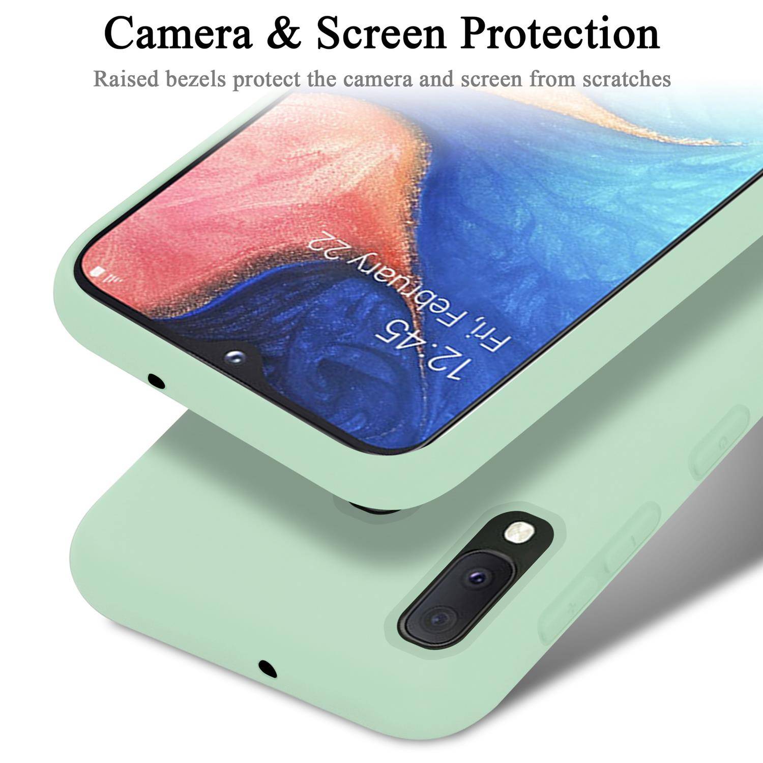 Cadorabo Schutzhülle für Samsung Galaxy A10e / A20e Hülle in Grün Handyhülle Case Cover TPU Etui
