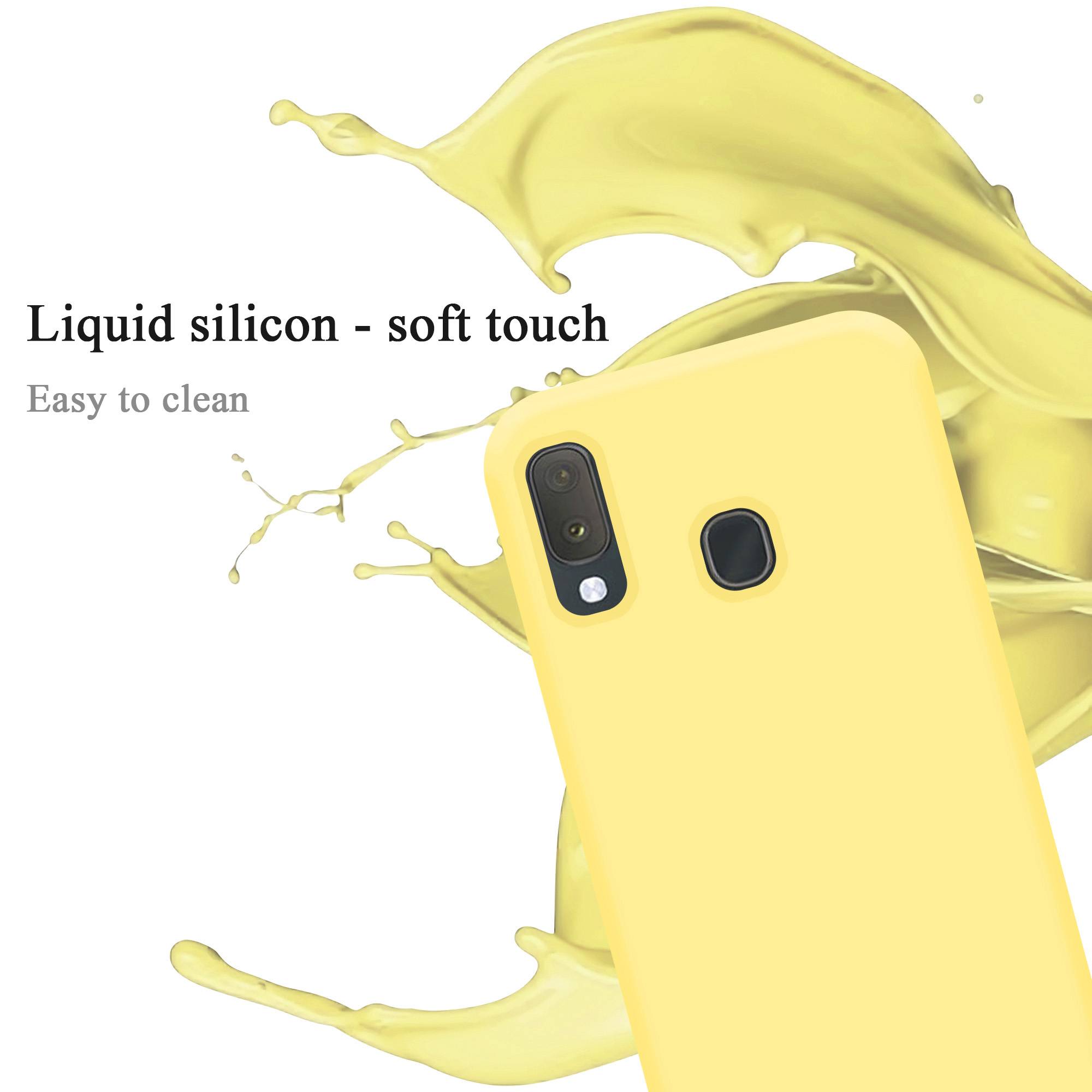 Cadorabo Schutzhülle für Samsung Galaxy A10e / A20e Hülle in Gelb Handyhülle Case Cover TPU Etui