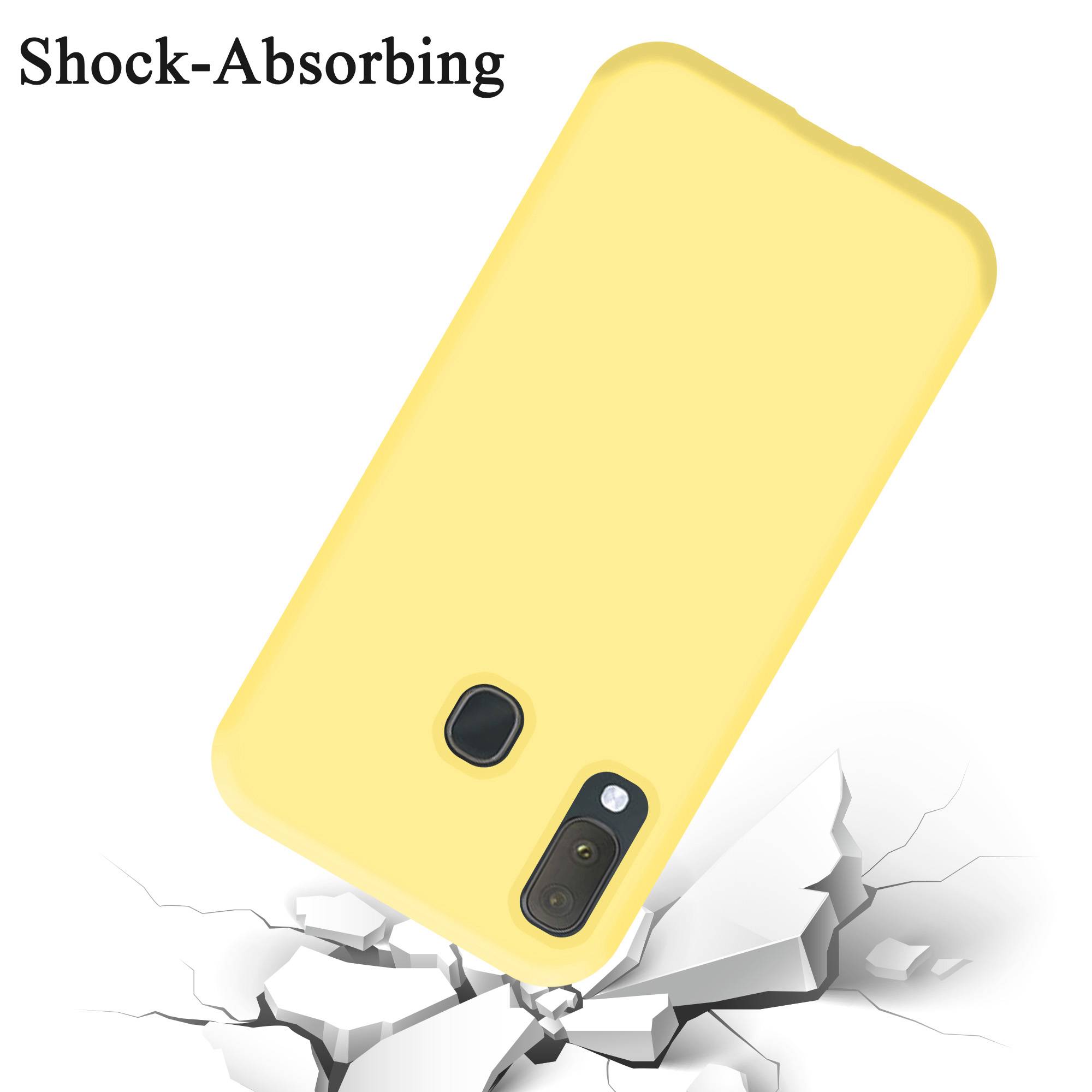 Cadorabo Schutzhülle für Samsung Galaxy A10e / A20e Hülle in Gelb Handyhülle Case Cover TPU Etui