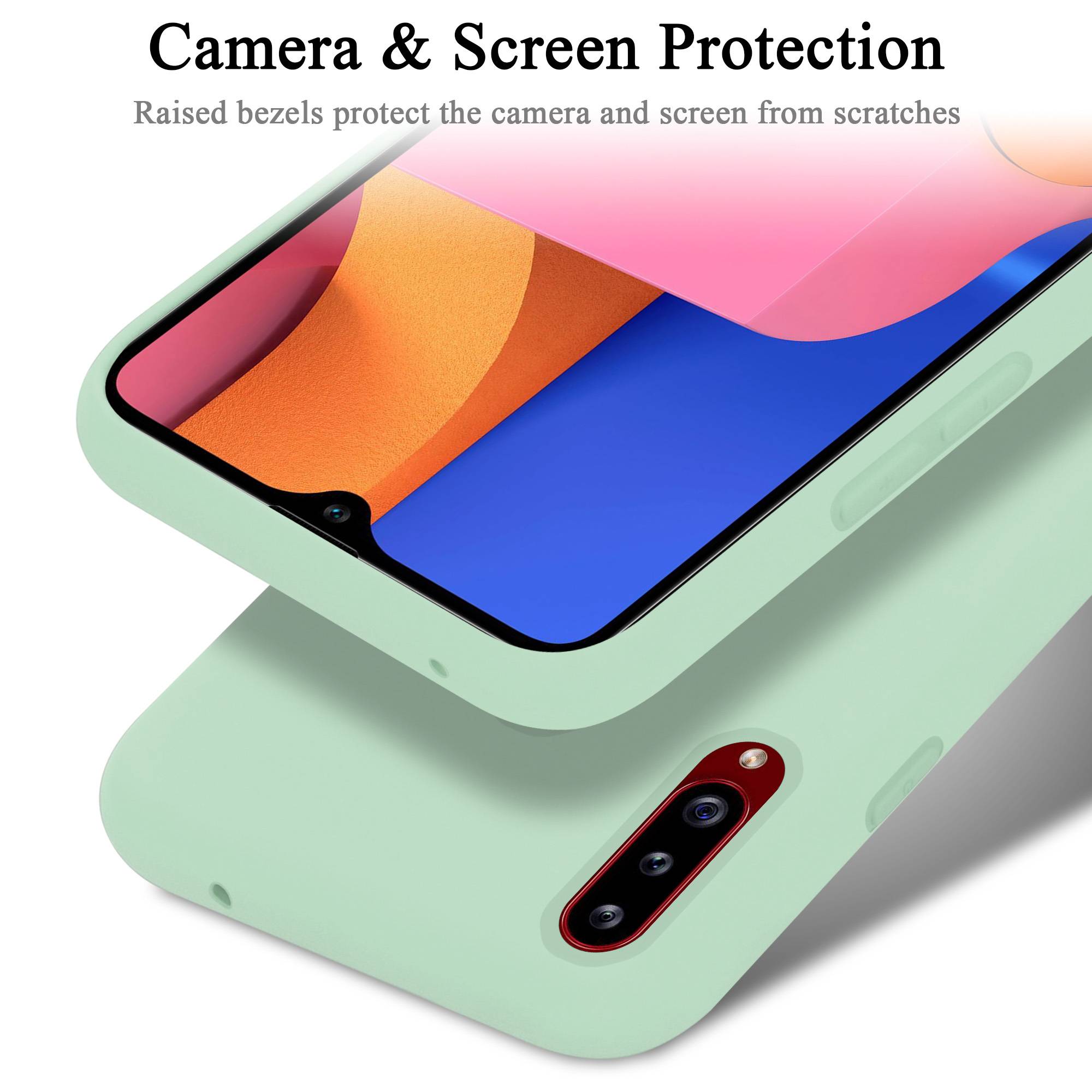 Cadorabo Schutzhülle für Samsung Galaxy A20s Hülle in Grün Handyhülle Case Cover TPU Etui