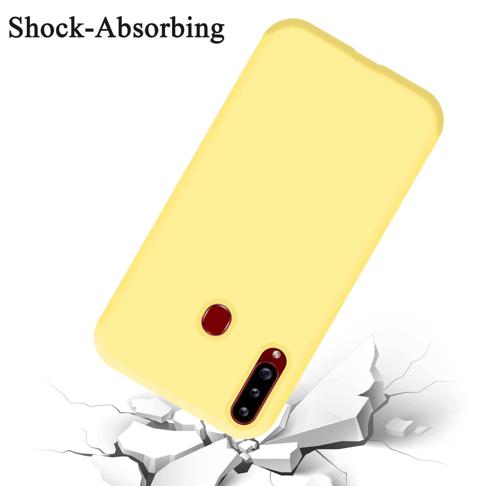 Cadorabo Schutzhülle für Samsung Galaxy A20s Hülle in Gelb Handyhülle Case Cover TPU Etui
