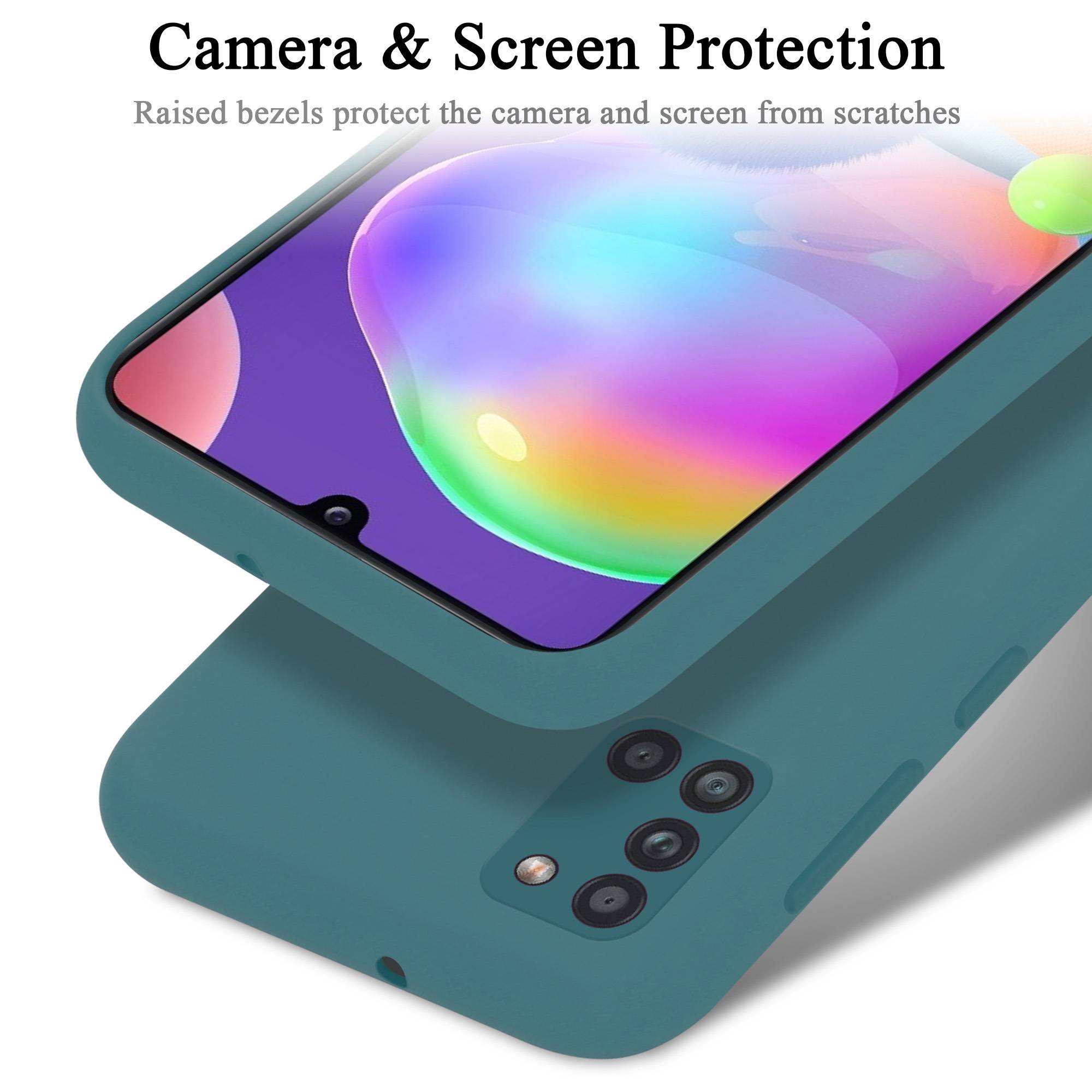 Cadorabo Schutzhülle für Samsung Galaxy A31 Hülle in Grün Handyhülle Case Cover TPU Etui