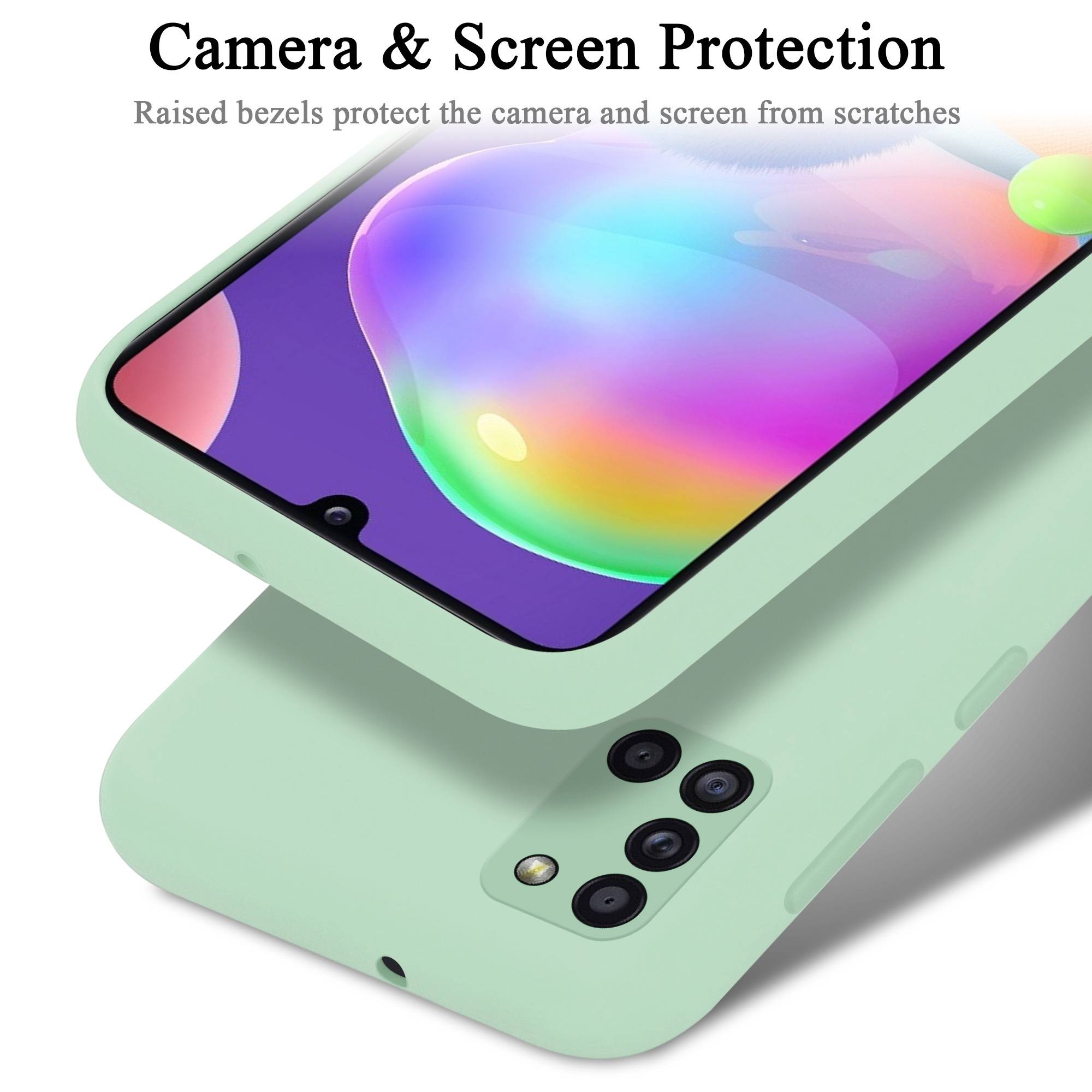Cadorabo Schutzhülle für Samsung Galaxy A31 Hülle in Grün Handyhülle Case Cover TPU Etui