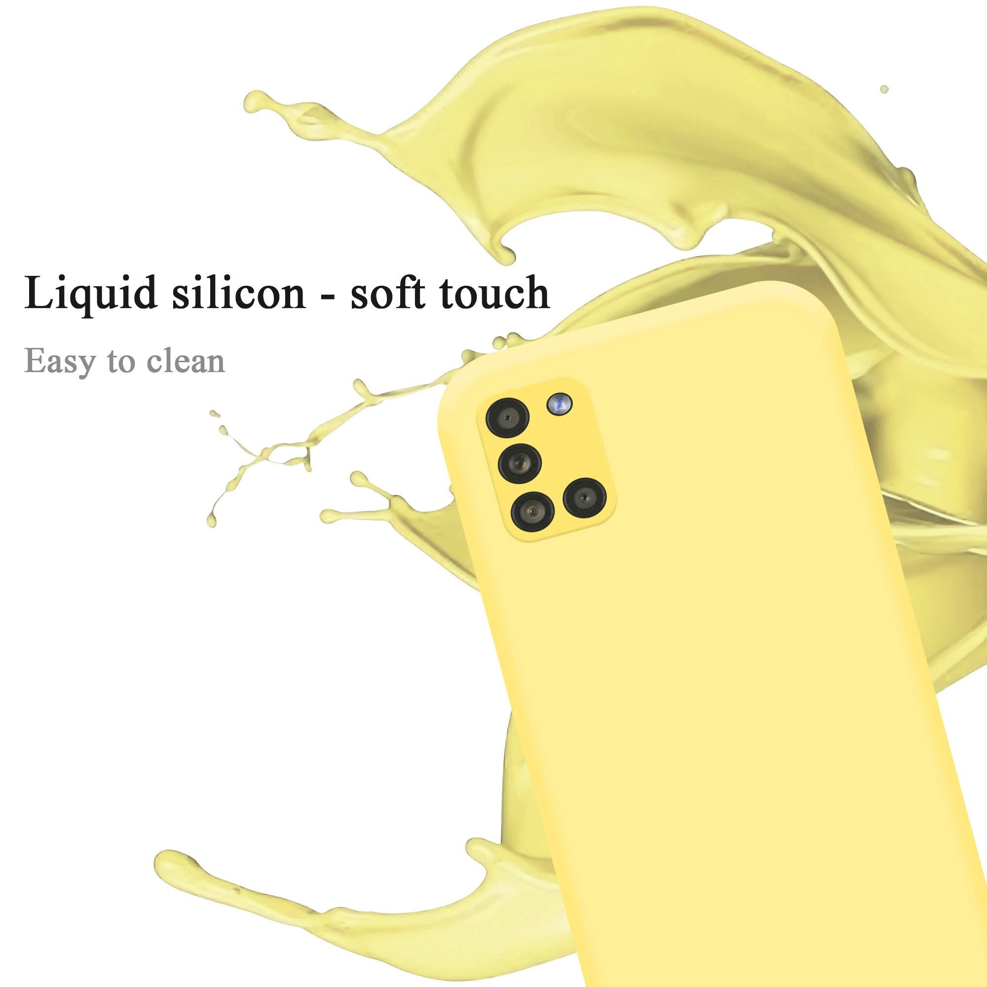 Cadorabo Schutzhülle für Samsung Galaxy A31 Hülle in Gelb Handyhülle Case Cover TPU Etui