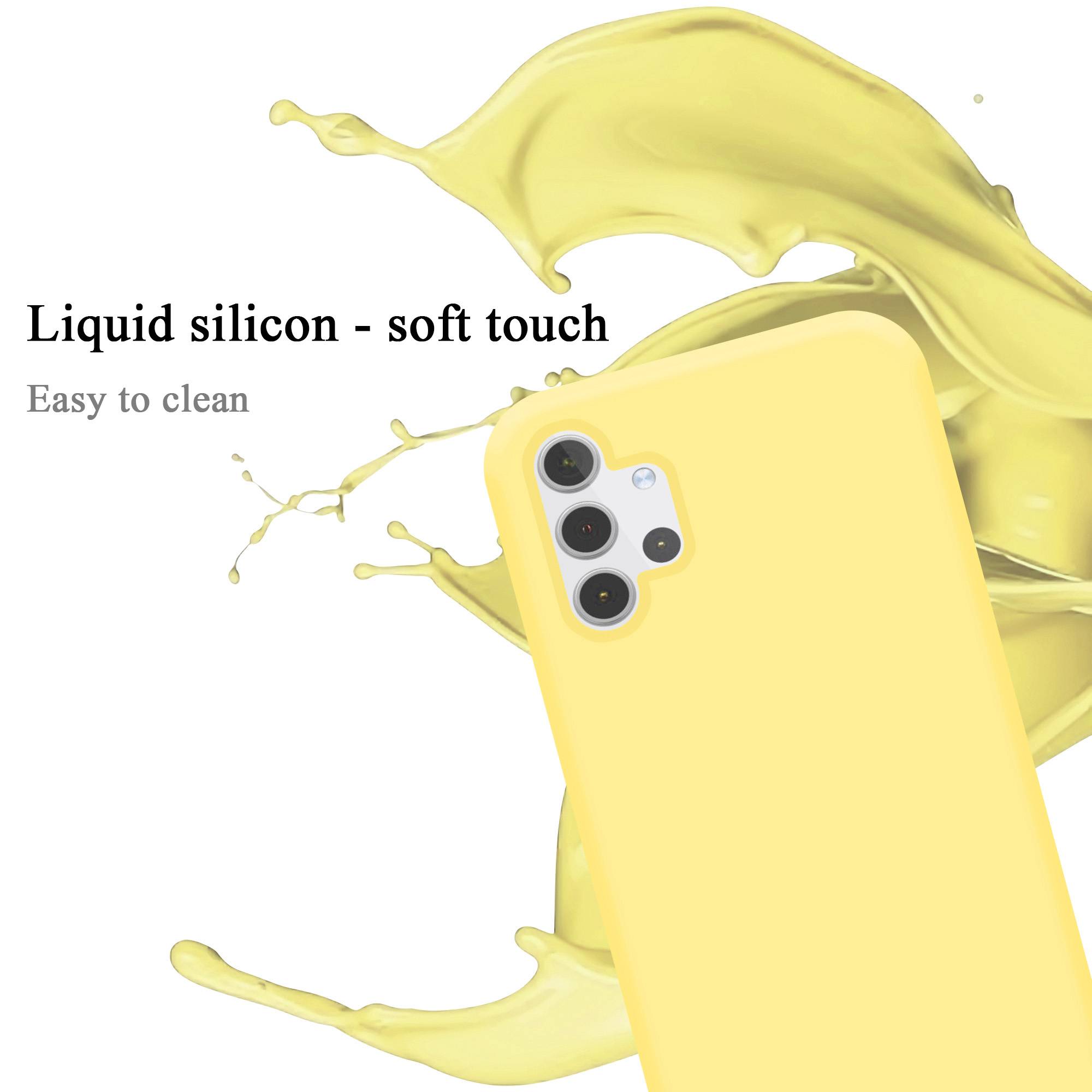 Cadorabo Schutzhülle für Samsung Galaxy A32 5G Hülle in Gelb Handyhülle Case Cover TPU Etui