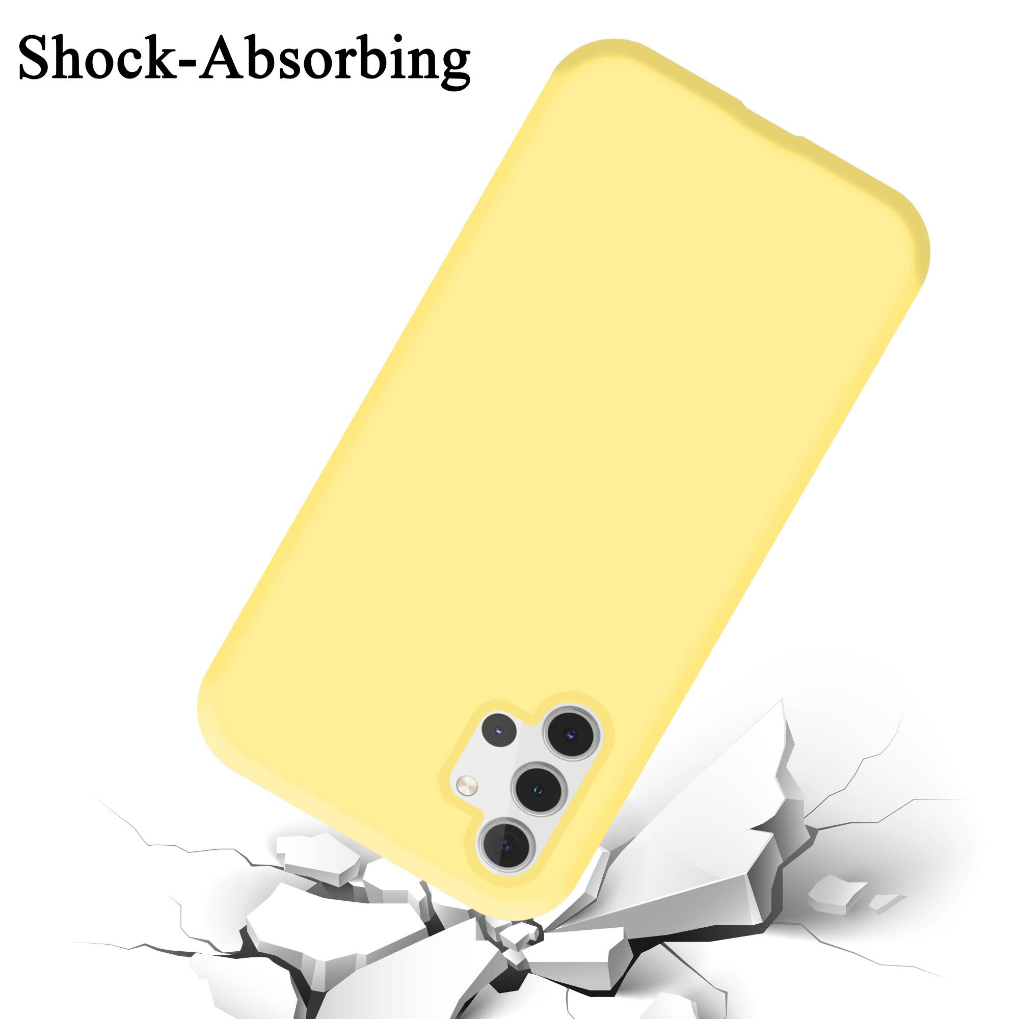 Cadorabo Schutzhülle für Samsung Galaxy A32 5G Hülle in Gelb Handyhülle Case Cover TPU Etui