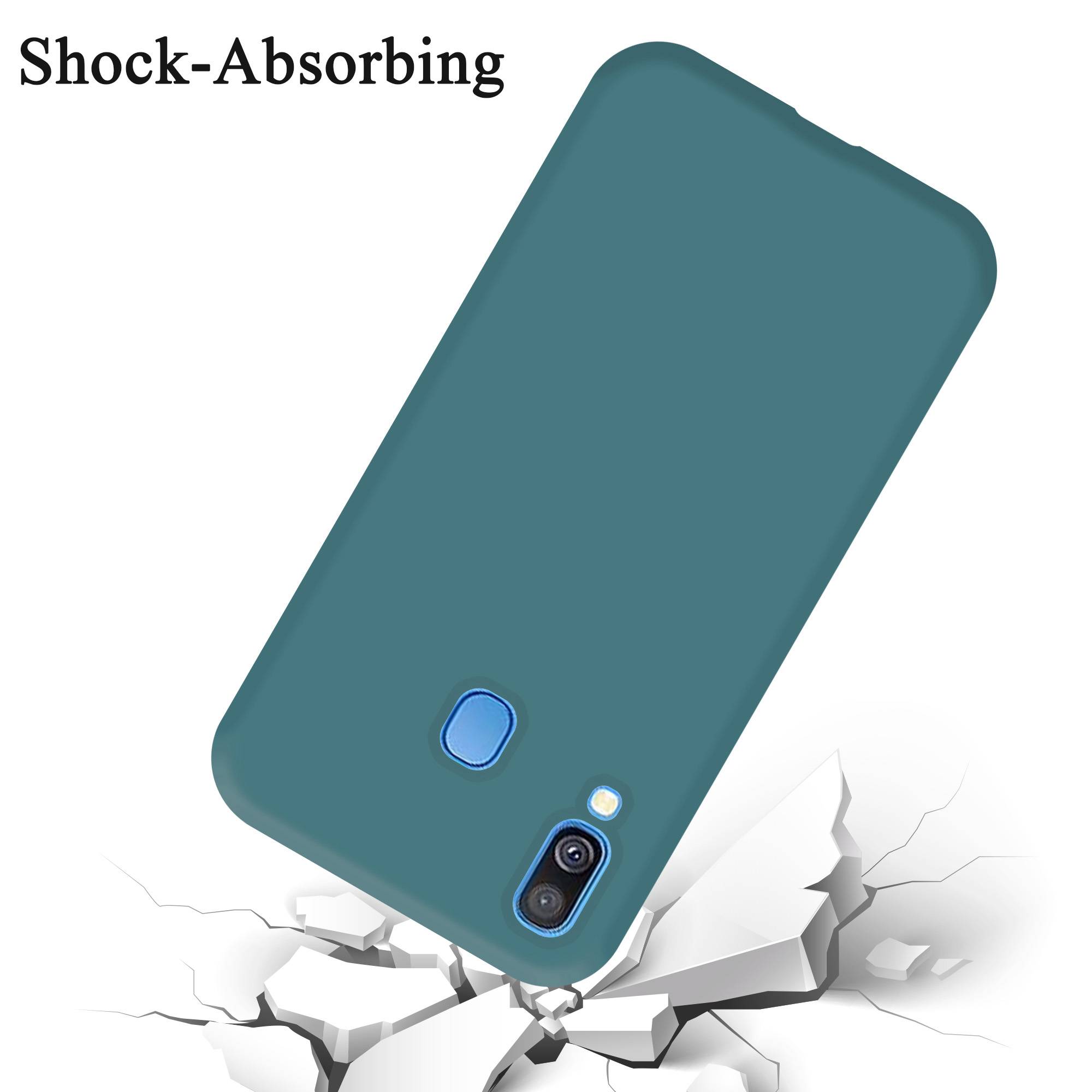 Cadorabo Schutzhülle für Samsung Galaxy A40 Hülle in Grün Handyhülle Case Cover TPU Etui
