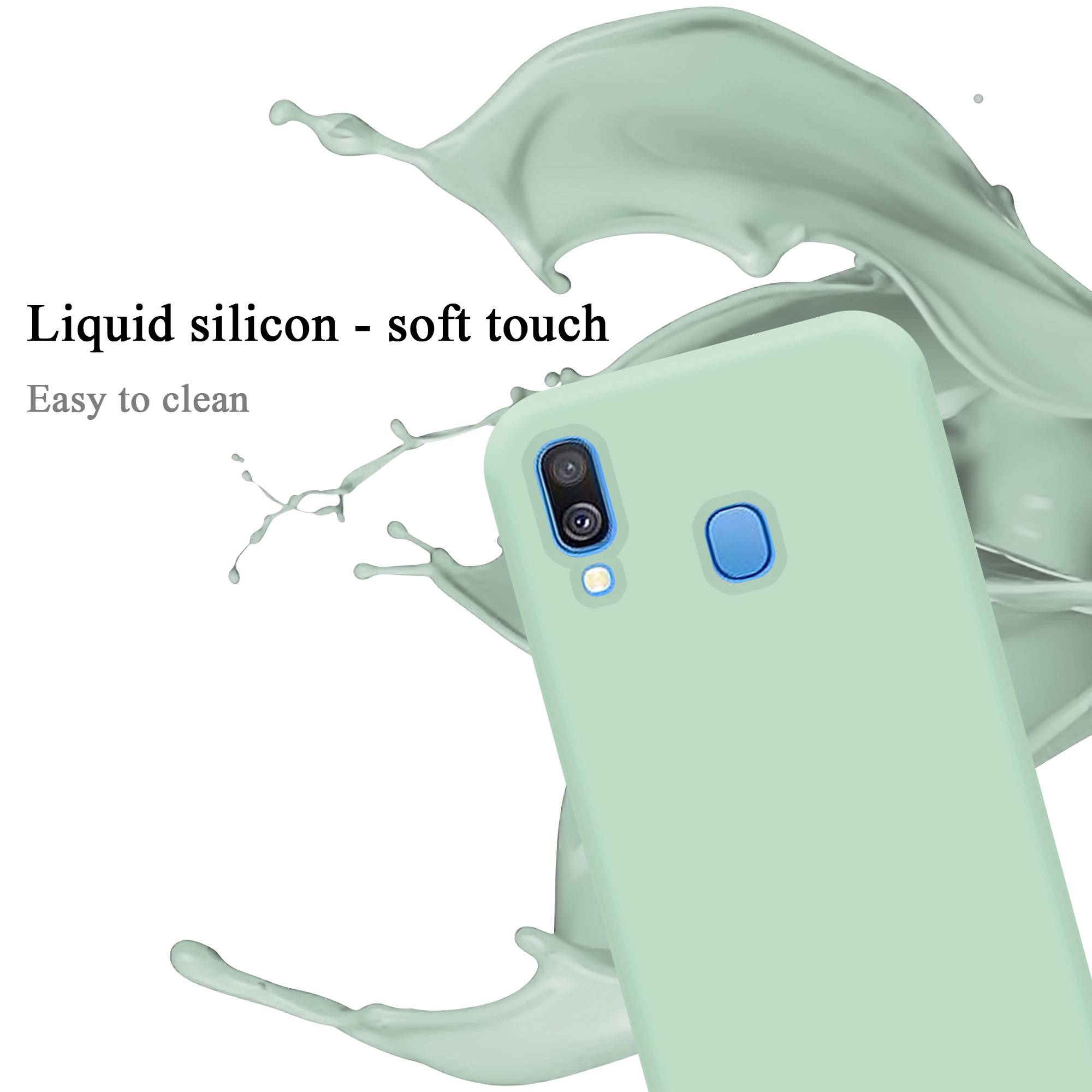 Cadorabo Schutzhülle für Samsung Galaxy A40 Hülle in Grün Handyhülle Case Cover TPU Etui