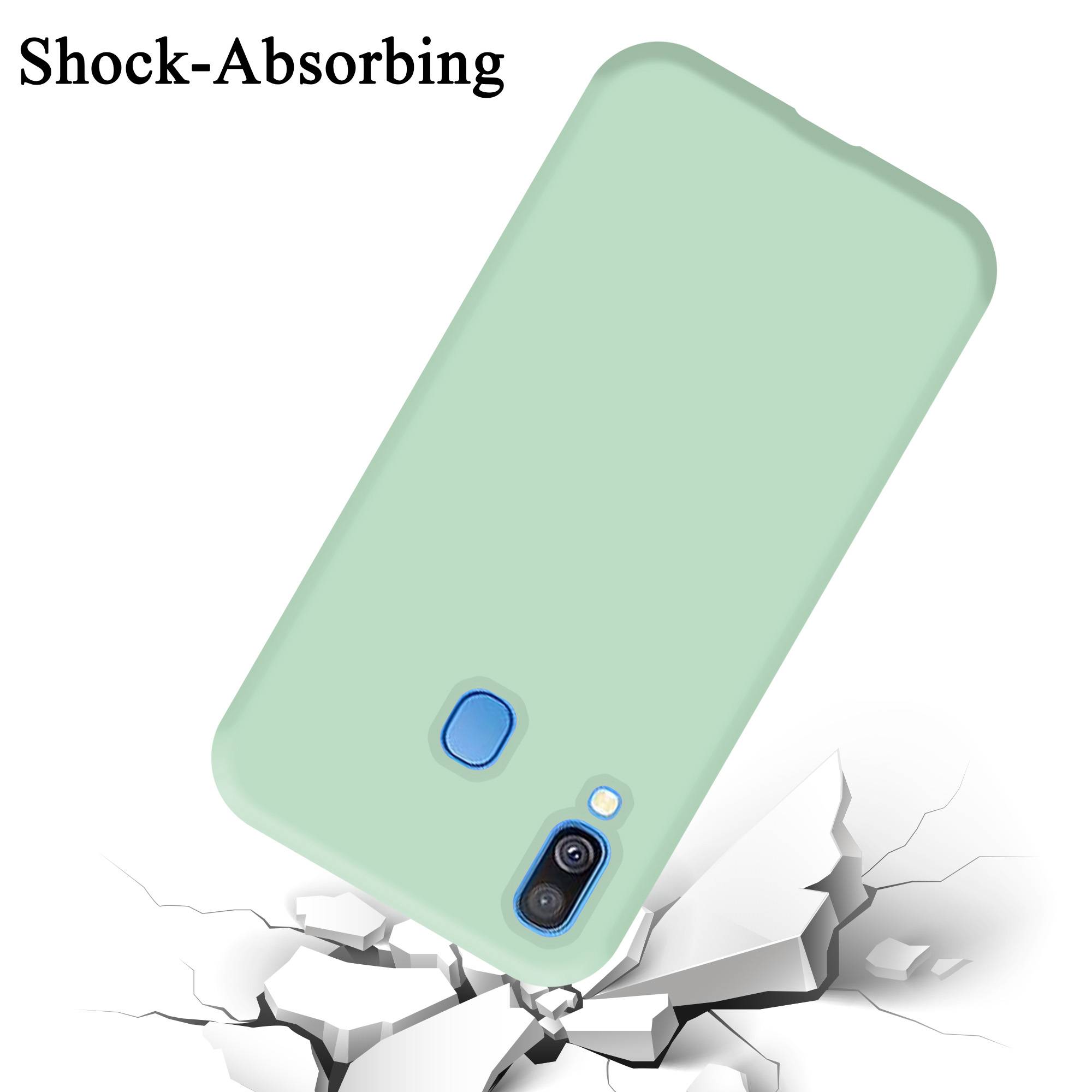Cadorabo Schutzhülle für Samsung Galaxy A40 Hülle in Grün Handyhülle Case Cover TPU Etui
