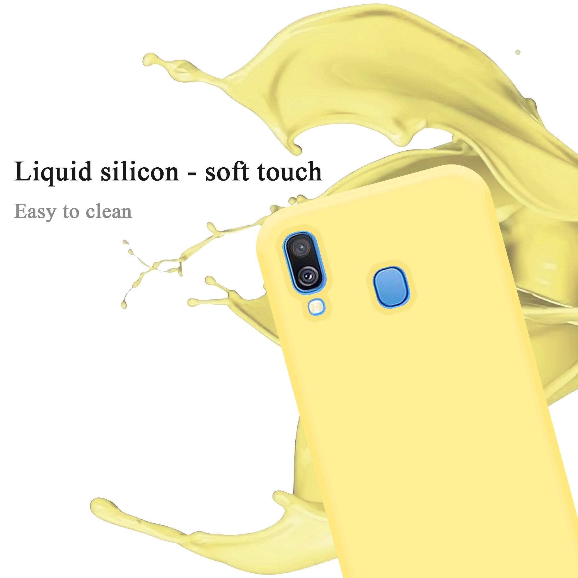 Cadorabo Schutzhülle für Samsung Galaxy A40 Hülle in Gelb Handyhülle Case Cover TPU Etui