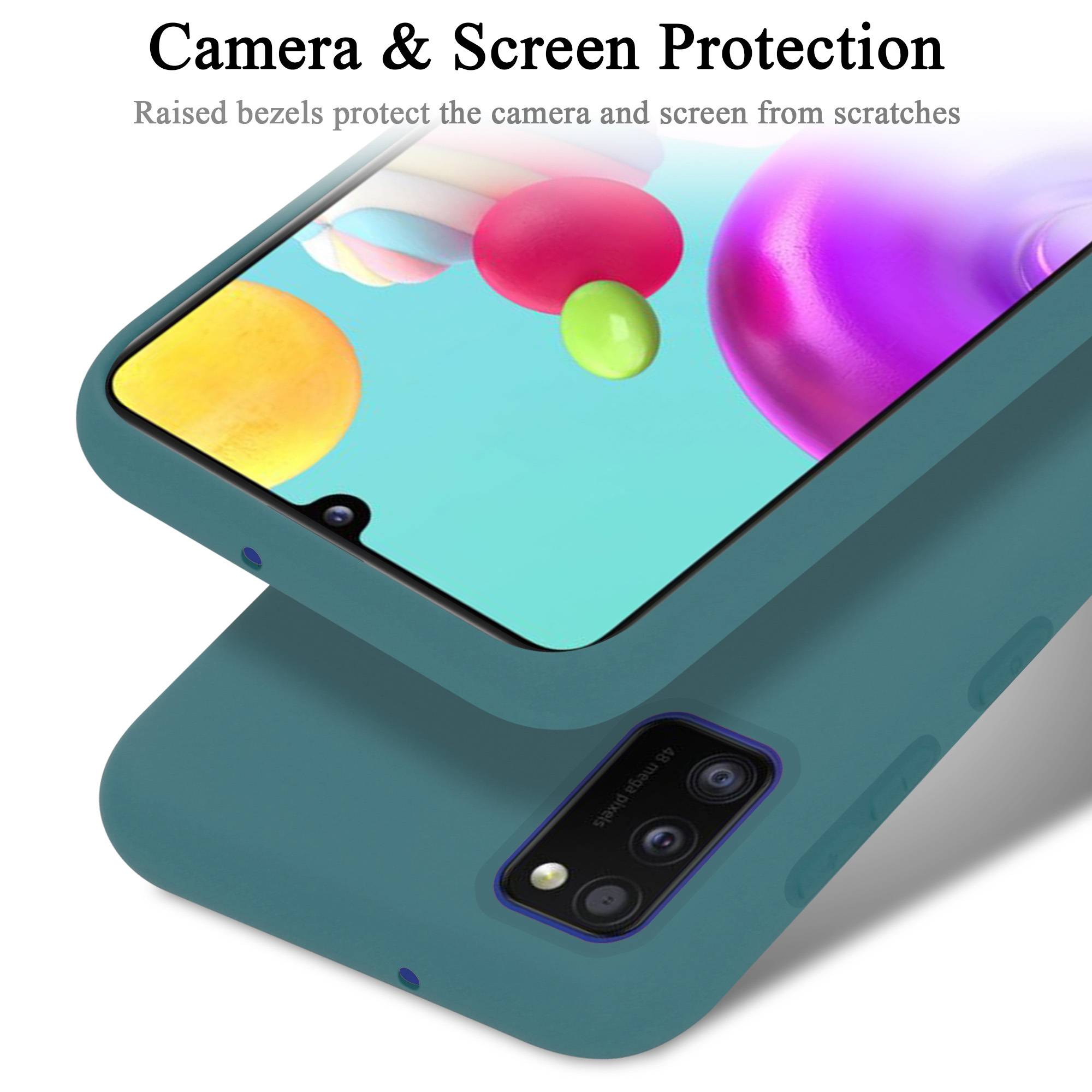 Cadorabo Schutzhülle für Samsung Galaxy A41 Hülle in Grün Handyhülle Case Cover TPU Etui