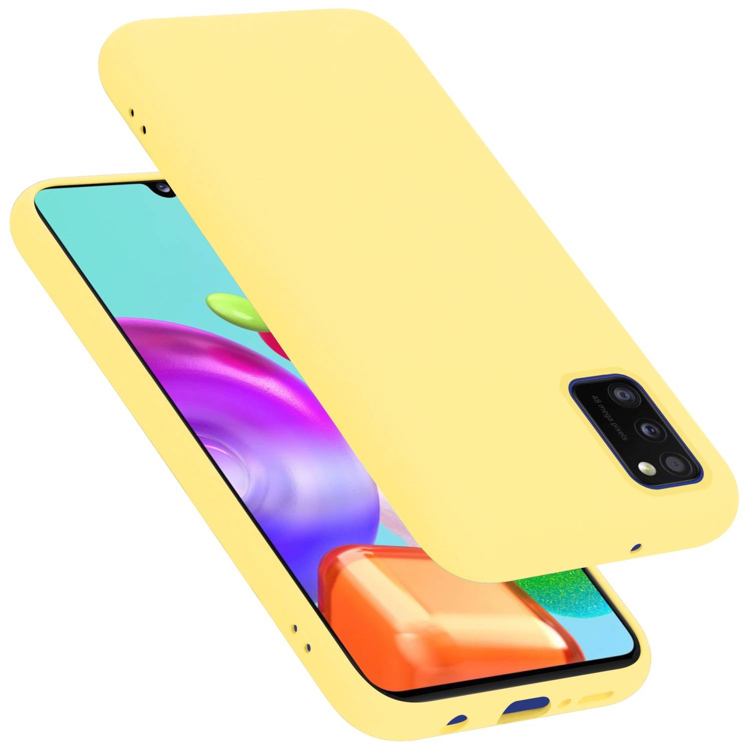 Cadorabo Schutzhülle für Samsung Galaxy A41 Hülle in Gelb Handyhülle Case Cover TPU Etui