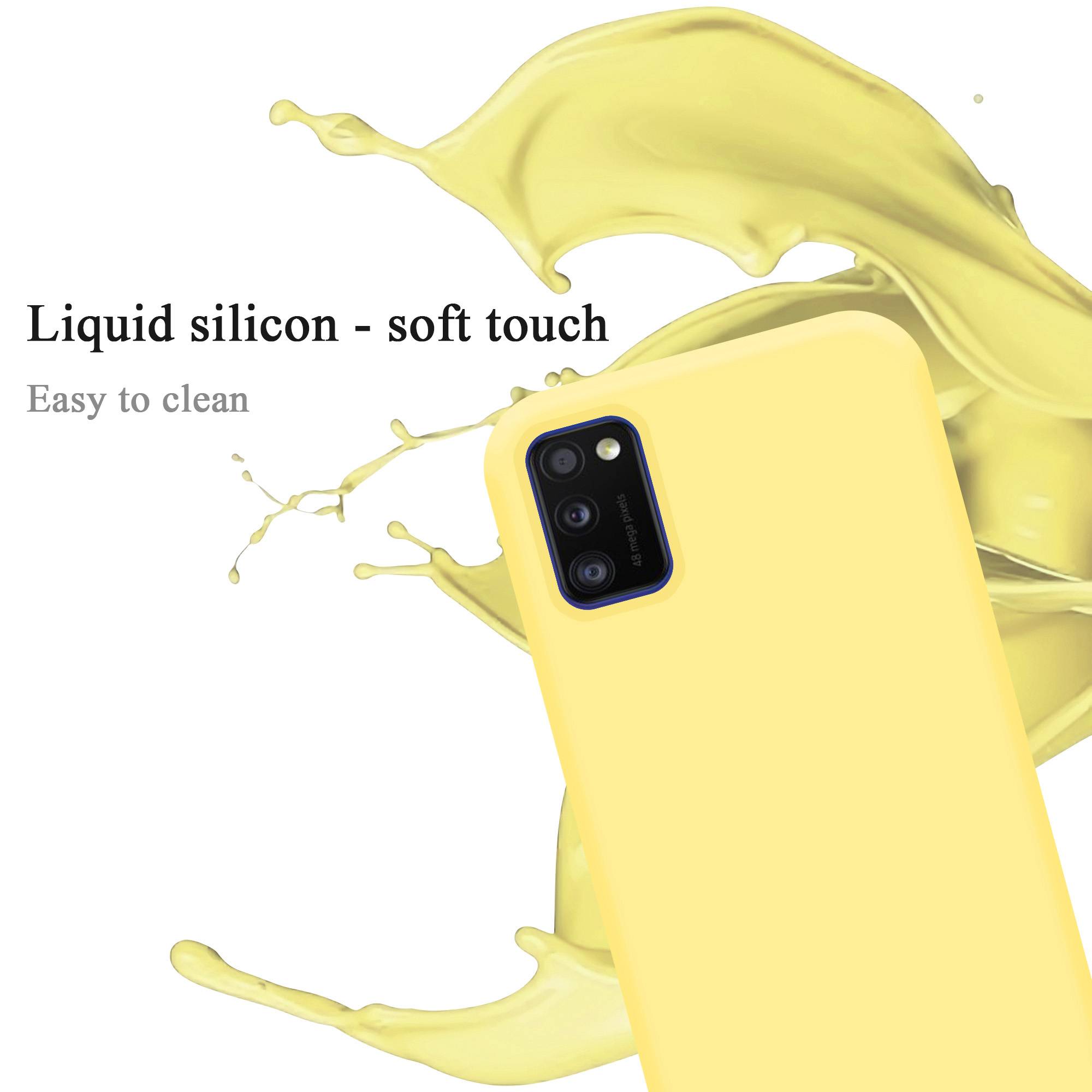 Cadorabo Schutzhülle für Samsung Galaxy A41 Hülle in Gelb Handyhülle Case Cover TPU Etui