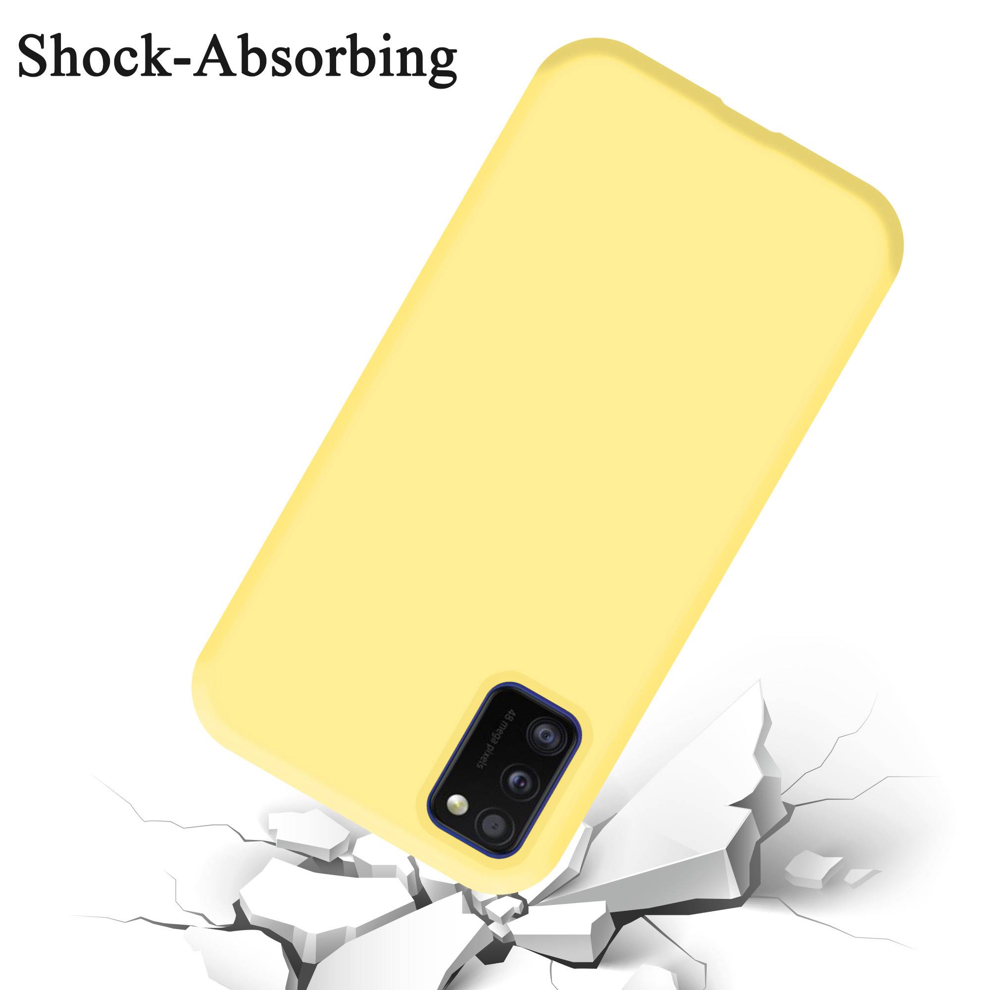 Cadorabo Schutzhülle für Samsung Galaxy A41 Hülle in Gelb Handyhülle Case Cover TPU Etui