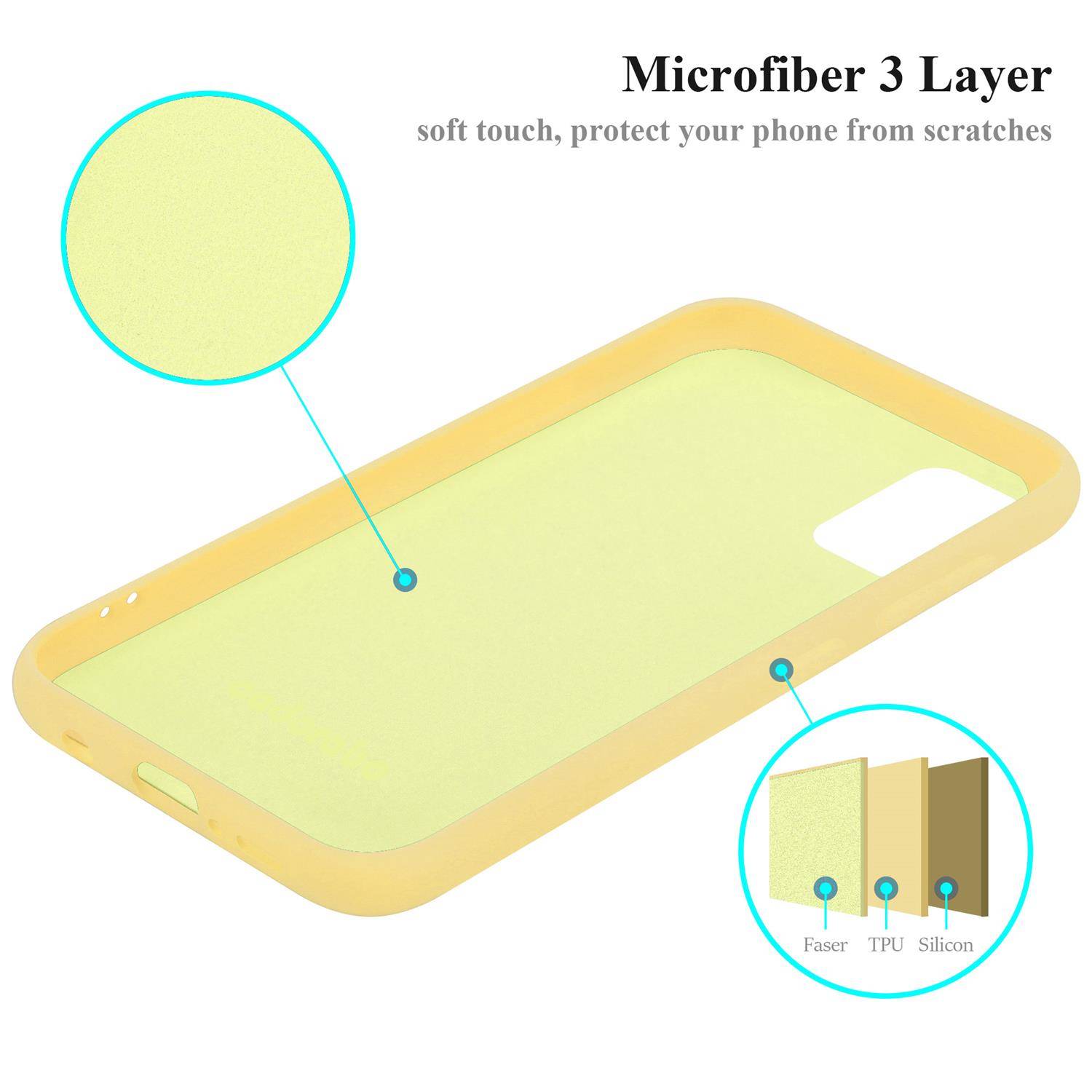 Cadorabo Schutzhülle für Samsung Galaxy A41 Hülle in Gelb Handyhülle Case Cover TPU Etui
