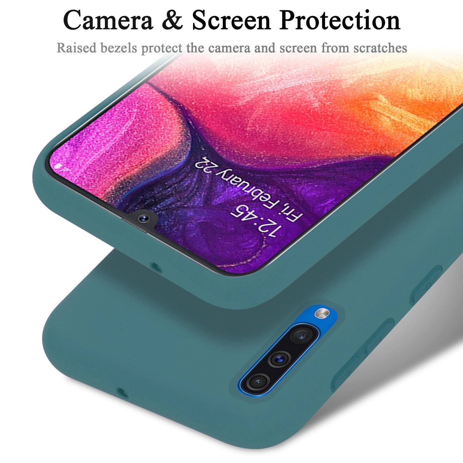 Cadorabo Schutzhülle für Samsung Galaxy A50 4G / A50s / A30s Hülle in Grün Handyhülle Case Cover TPU Etui