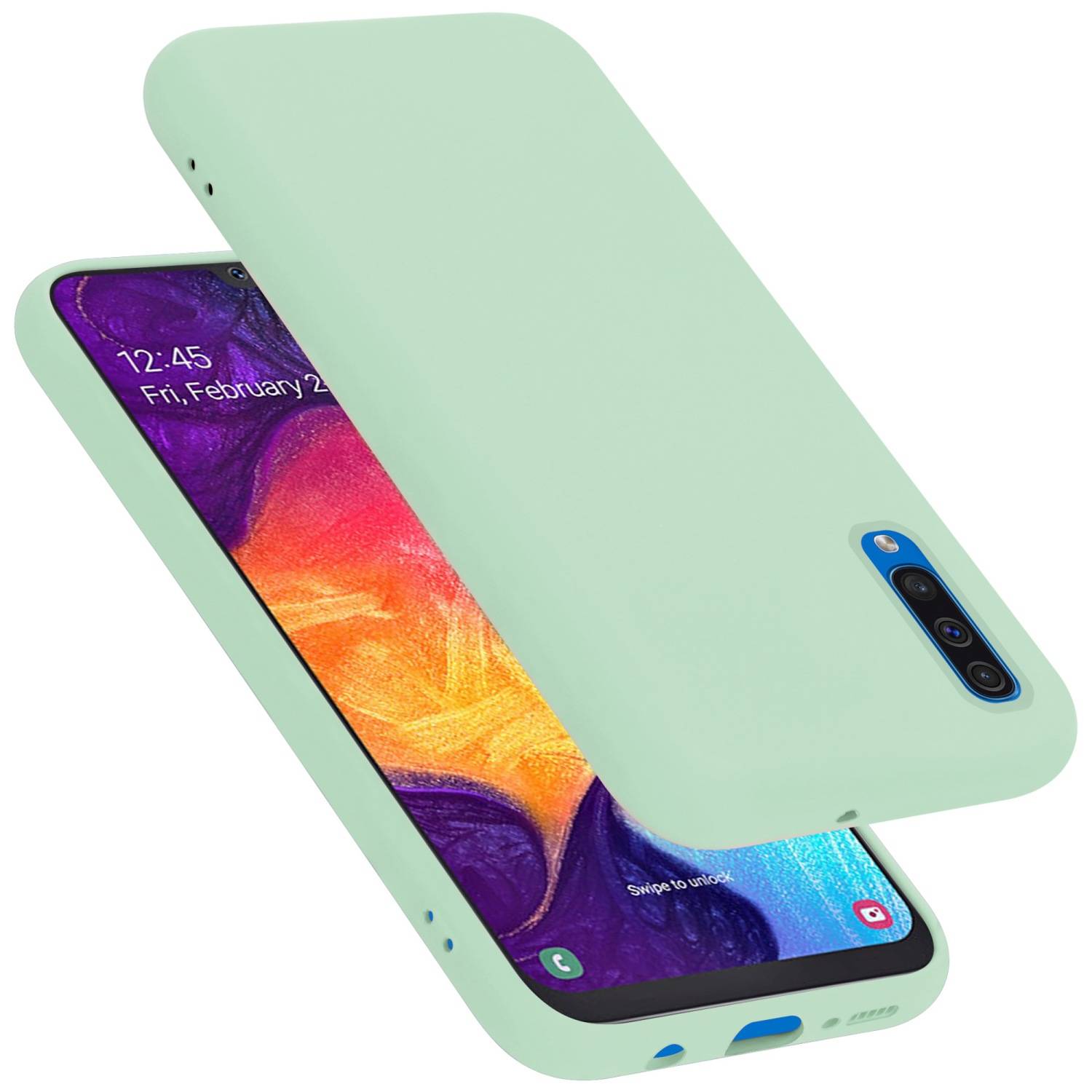 Cadorabo Schutzhülle für Samsung Galaxy A50 4G / A50s / A30s Hülle in Grün Handyhülle Case Cover TPU Etui
