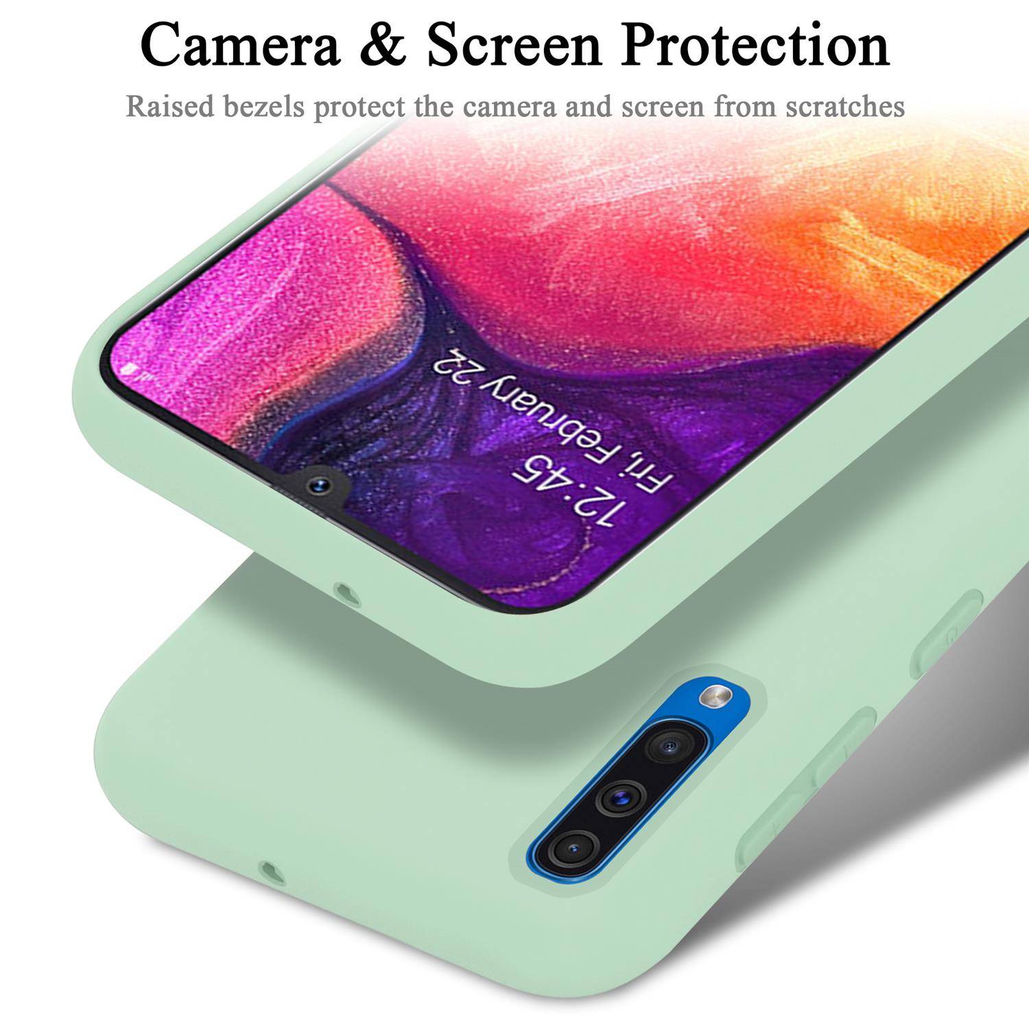 Cadorabo Schutzhülle für Samsung Galaxy A50 4G / A50s / A30s Hülle in Grün Handyhülle Case Cover TPU Etui