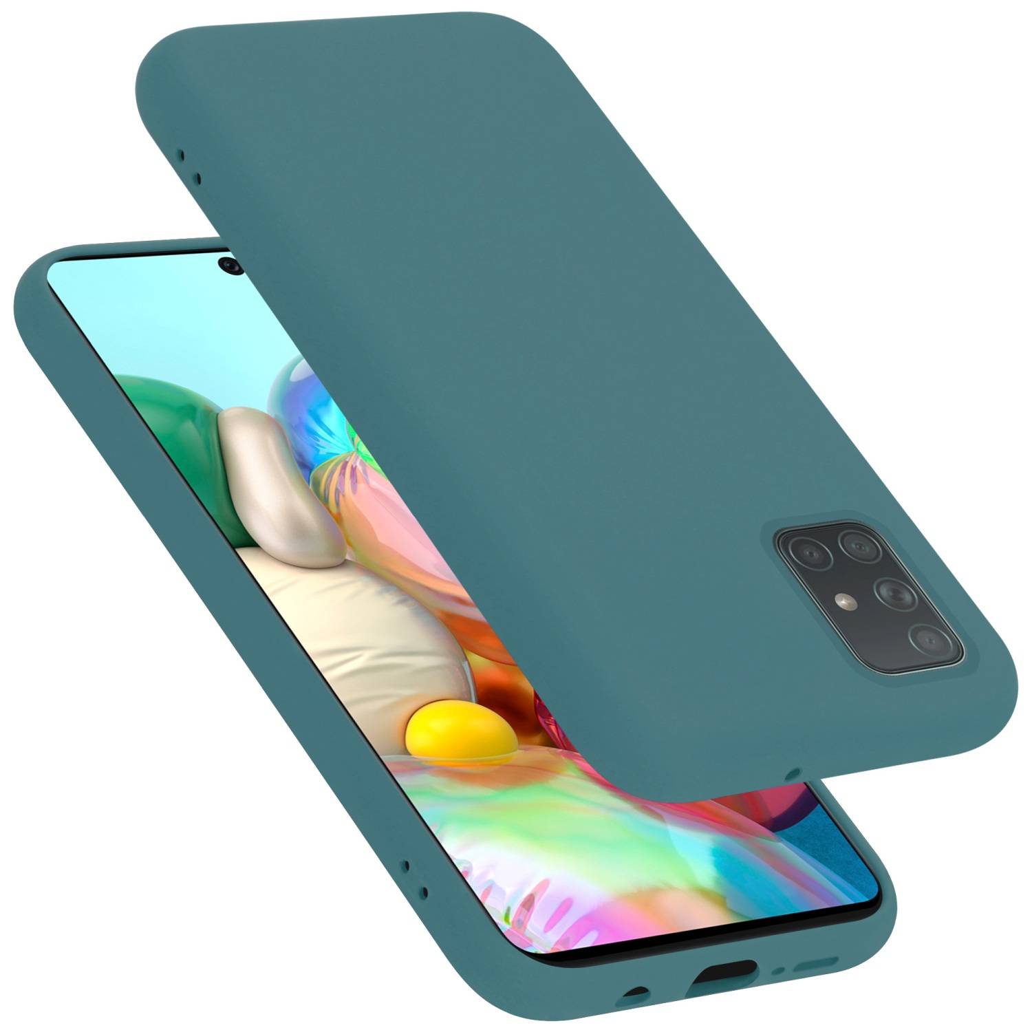 Cadorabo Schutzhülle für Samsung Galaxy A51 4G / M40s Hülle in Grün Handyhülle Case Cover TPU Etui