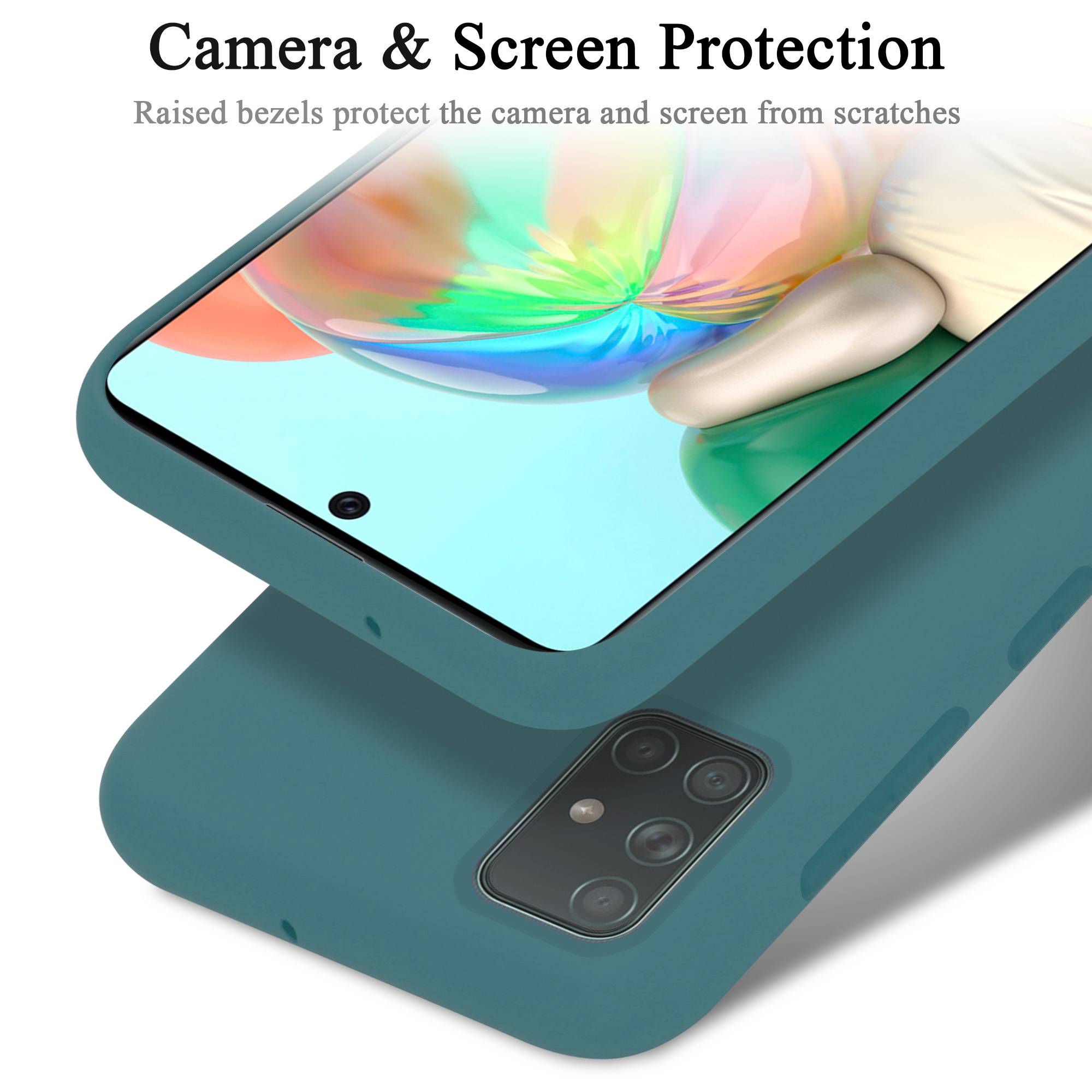 Cadorabo Schutzhülle für Samsung Galaxy A51 4G / M40s Hülle in Grün Handyhülle Case Cover TPU Etui