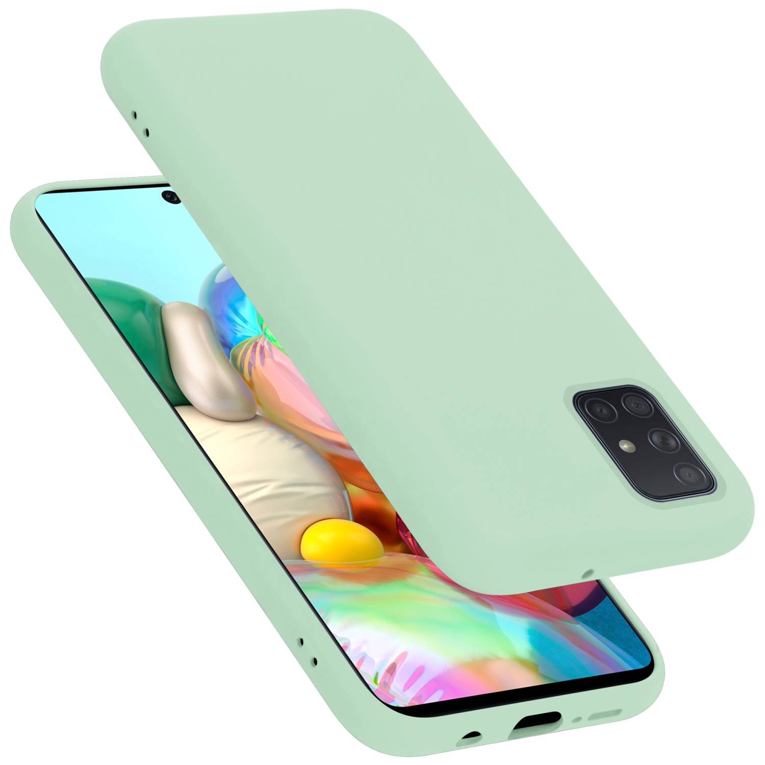 Cadorabo Schutzhülle für Samsung Galaxy A51 4G / M40s Hülle in Grün Handyhülle Case Cover TPU Etui