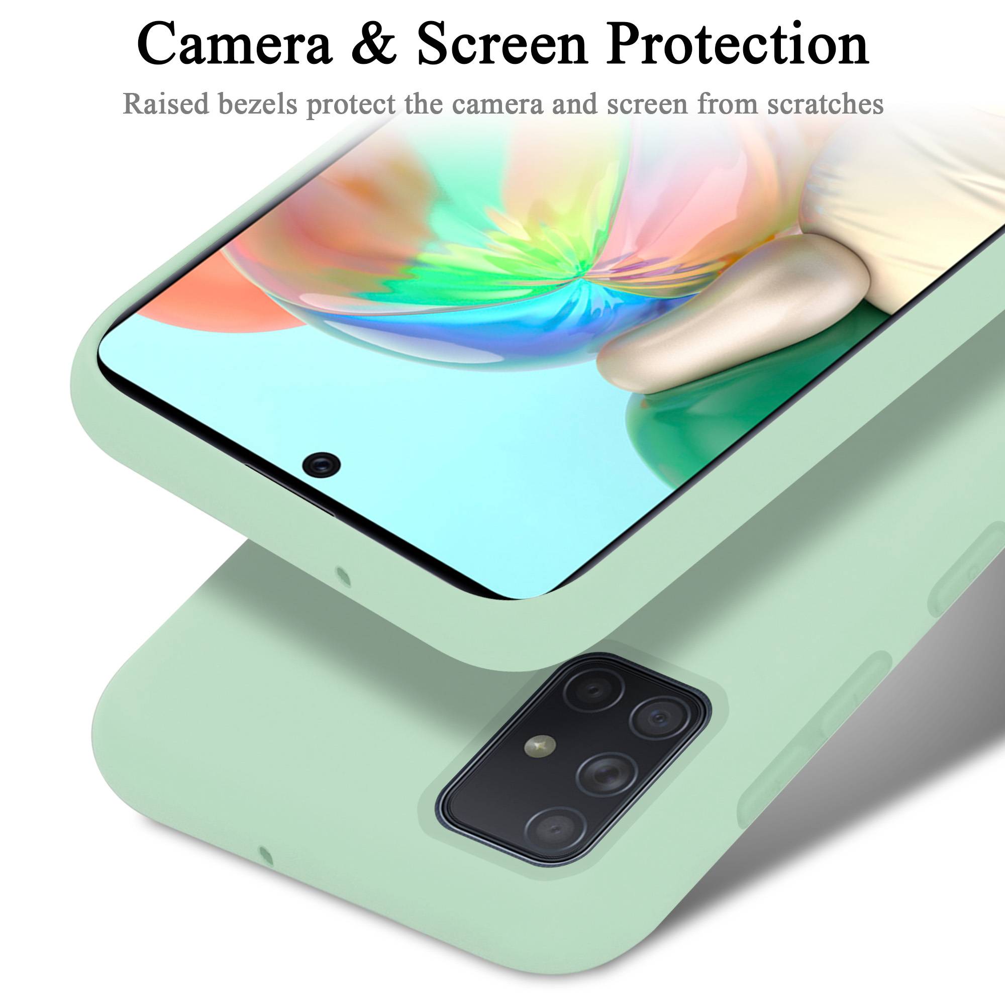 Cadorabo Schutzhülle für Samsung Galaxy A51 4G / M40s Hülle in Grün Handyhülle Case Cover TPU Etui