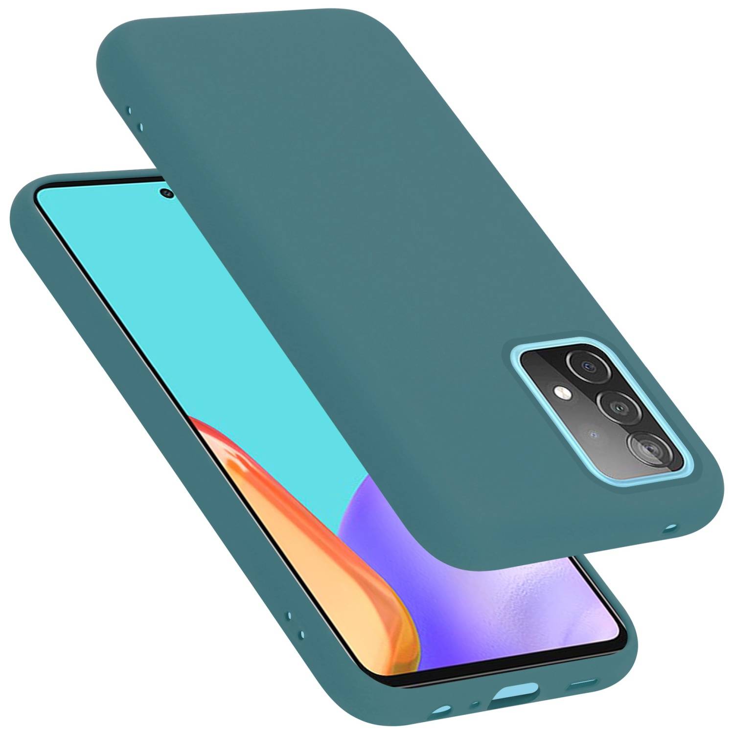 Cadorabo Schutzhülle für Samsung Galaxy A52 (4G / 5G) / A52s Hülle in Grün Handyhülle Case Cover TPU Etui