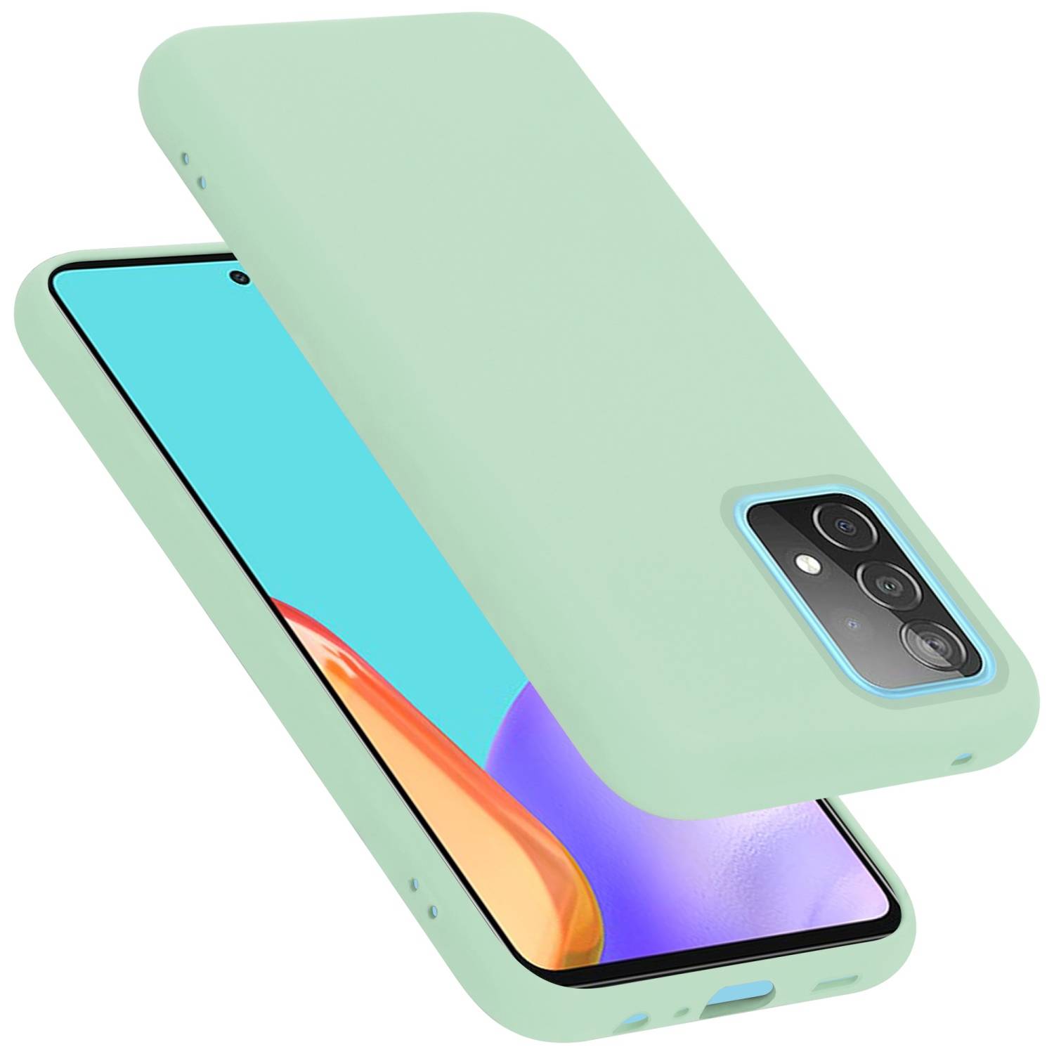 Cadorabo Schutzhülle für Samsung Galaxy A52 (4G / 5G) / A52s Hülle in Grün Handyhülle Case Cover TPU Etui
