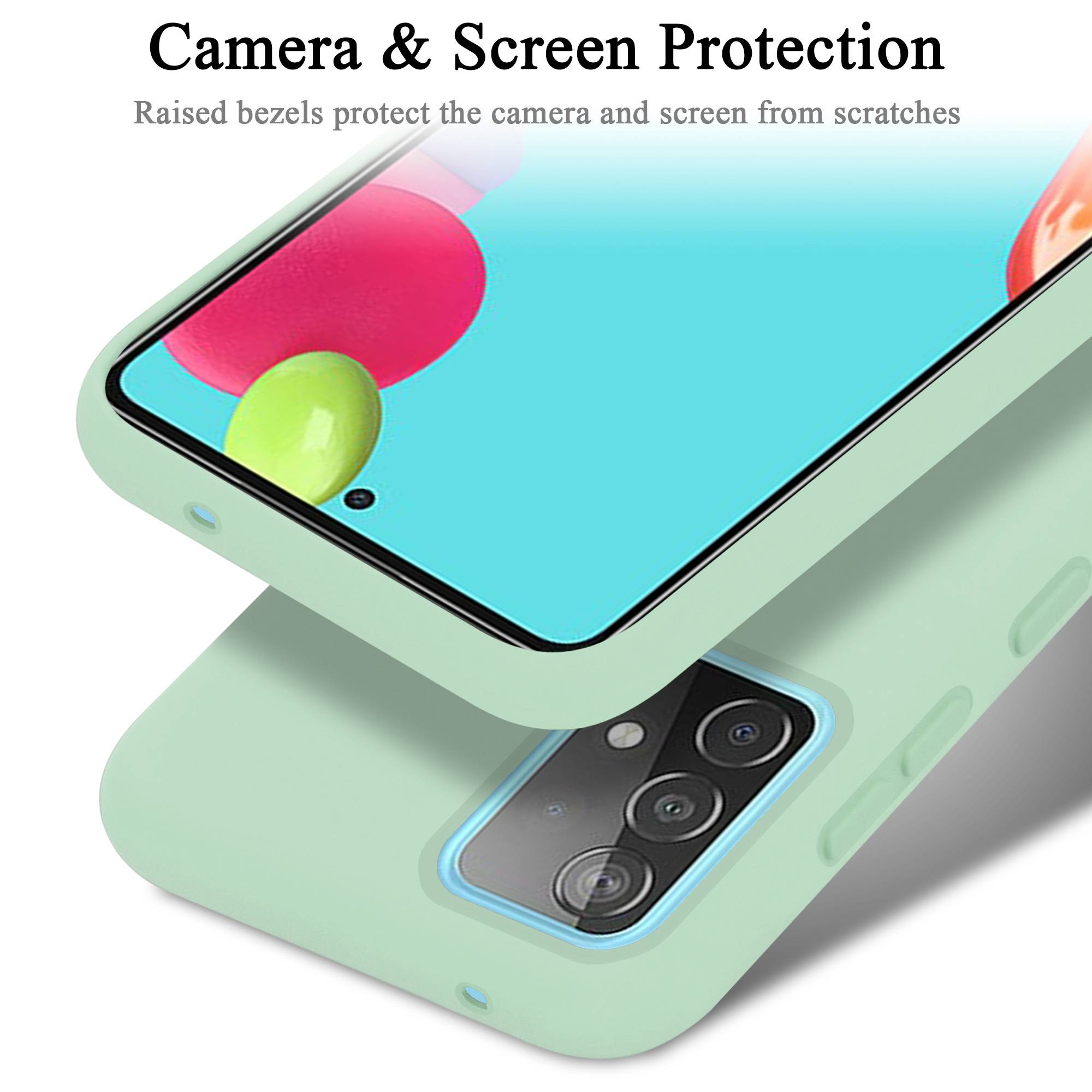 Cadorabo Schutzhülle für Samsung Galaxy A52 (4G / 5G) / A52s Hülle in Grün Handyhülle Case Cover TPU Etui