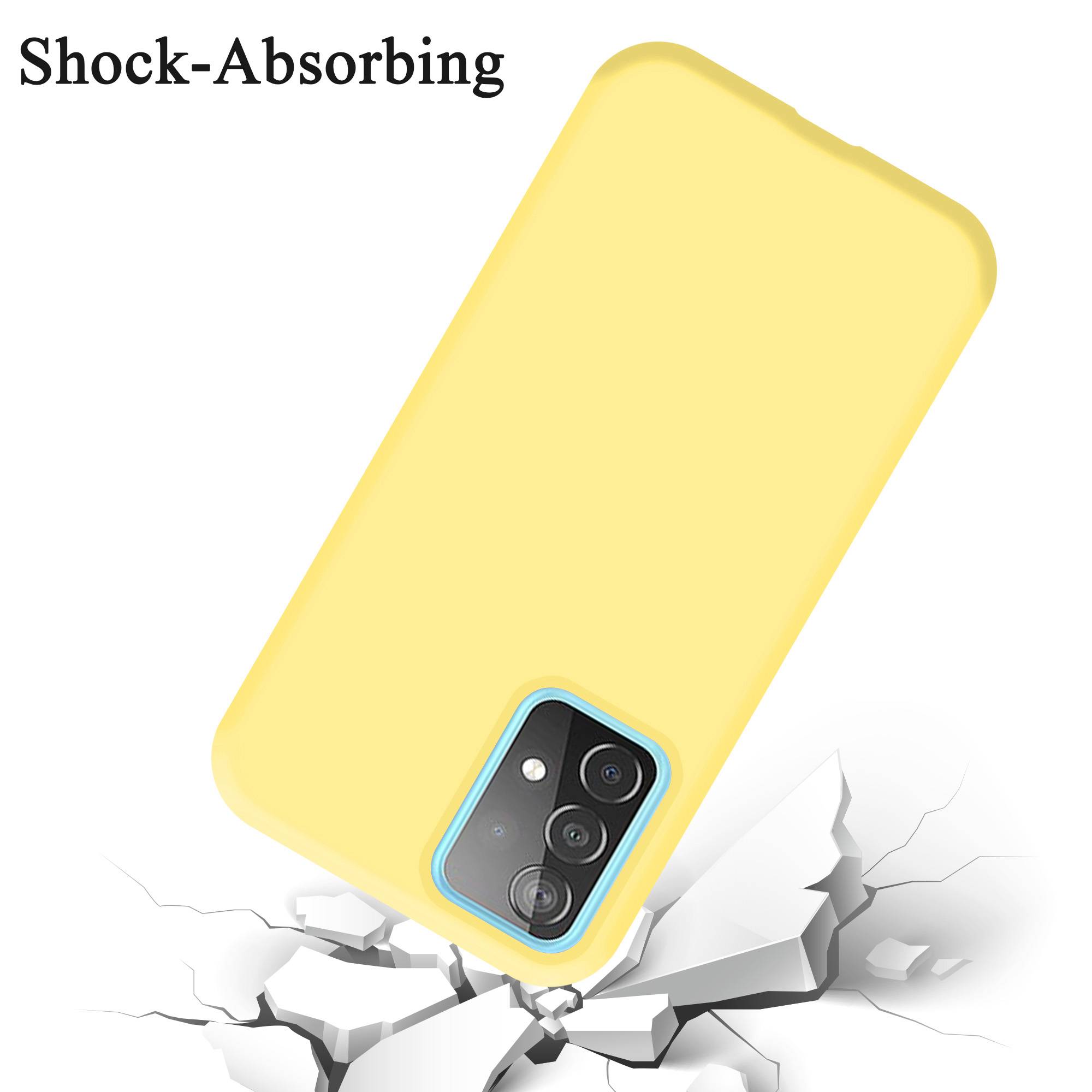Cadorabo Schutzhülle für Samsung Galaxy A52 (4G / 5G) / A52s Hülle in Gelb Handyhülle Case Cover TPU Etui