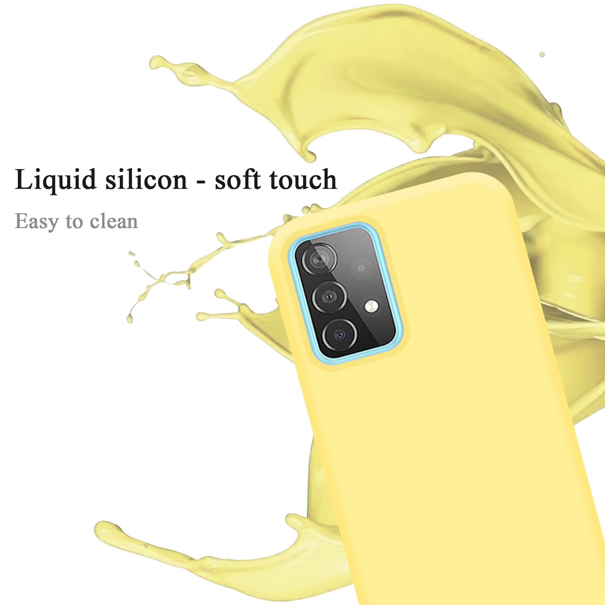 Cadorabo Schutzhülle für Samsung Galaxy A52 (4G / 5G) / A52s Hülle in Gelb Handyhülle Case Cover TPU Etui
