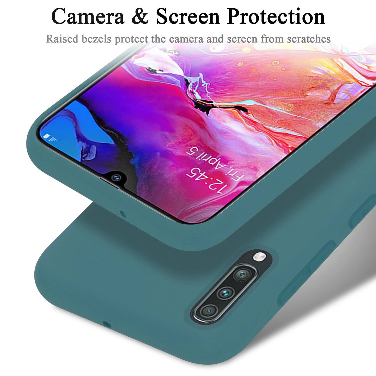 Cadorabo Schutzhülle für Samsung Galaxy A70 / A70s Hülle in Grün Handyhülle Case Cover TPU Etui