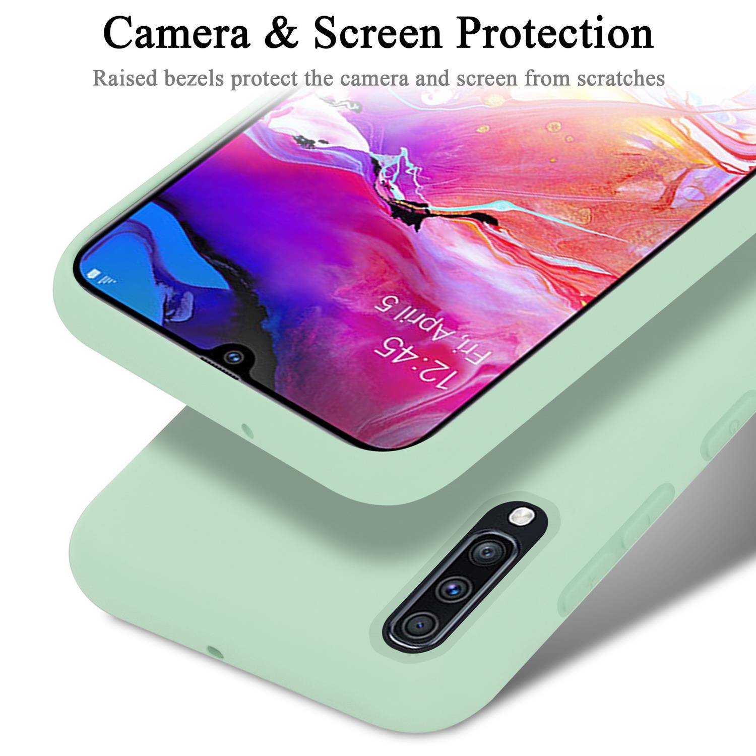 Cadorabo Schutzhülle für Samsung Galaxy A70 / A70s Hülle in Grün Handyhülle Case Cover TPU Etui