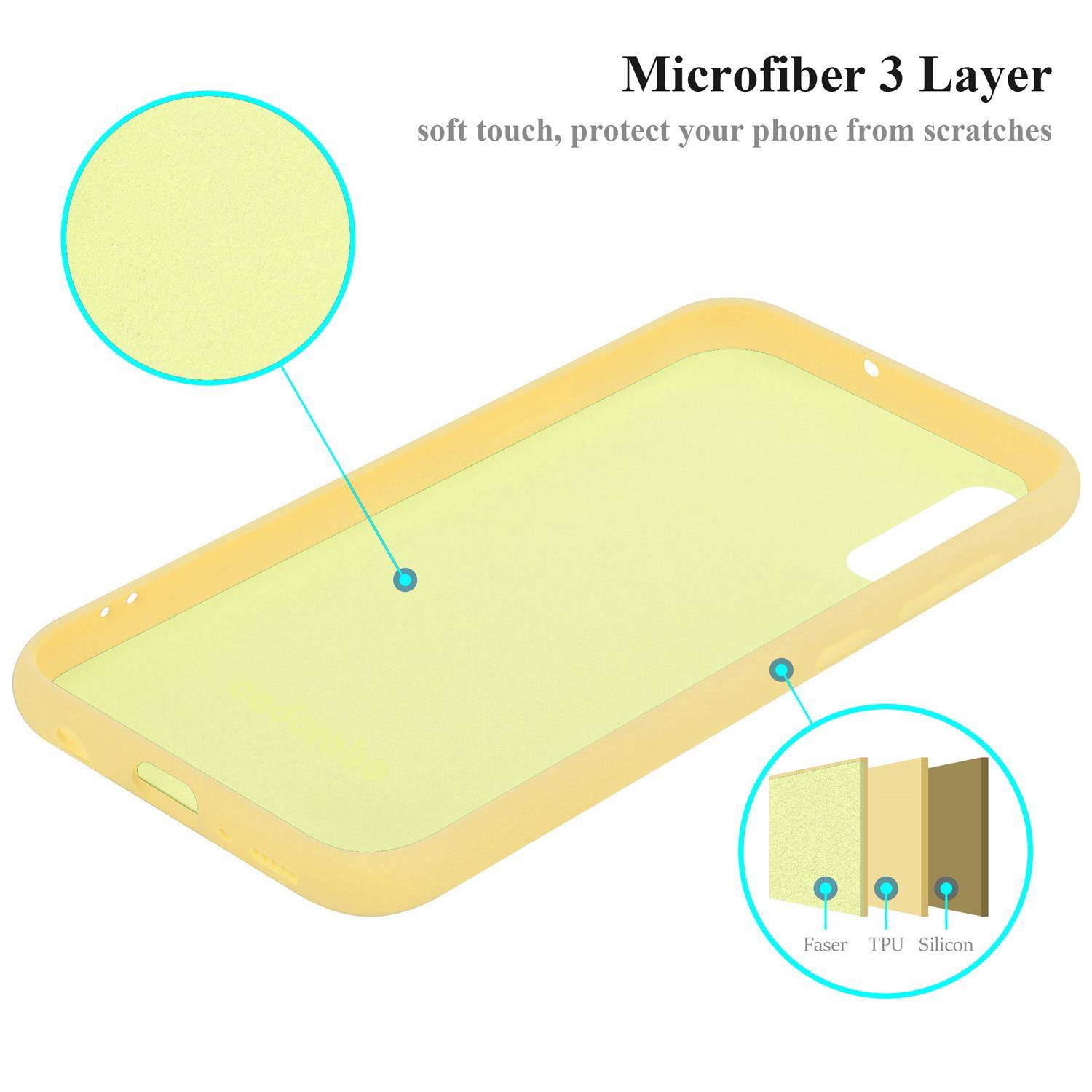Cadorabo Schutzhülle für Samsung Galaxy A70 / A70s Hülle in Gelb Handyhülle Case Cover TPU Etui