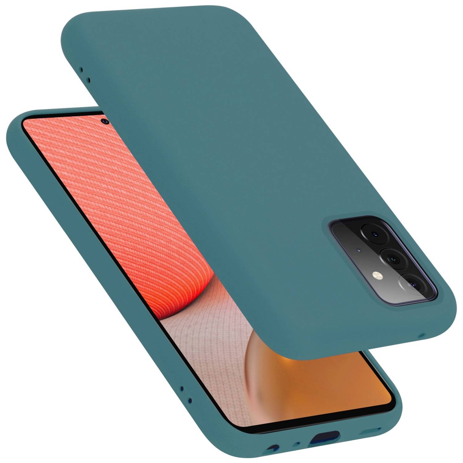 Cadorabo Schutzhülle für Samsung Galaxy A72 4G / 5G Hülle in Grün Handyhülle Case Cover TPU Etui