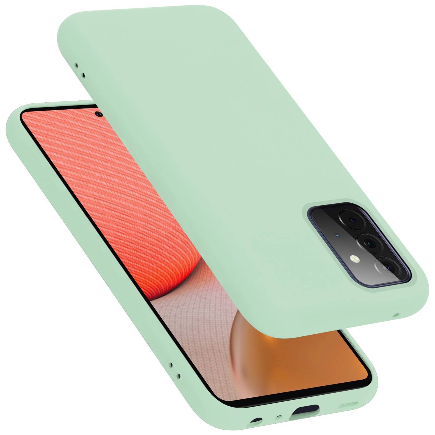 Cadorabo Schutzhülle für Samsung Galaxy A72 4G / 5G Hülle in Grün Handyhülle Case Cover TPU Etui
