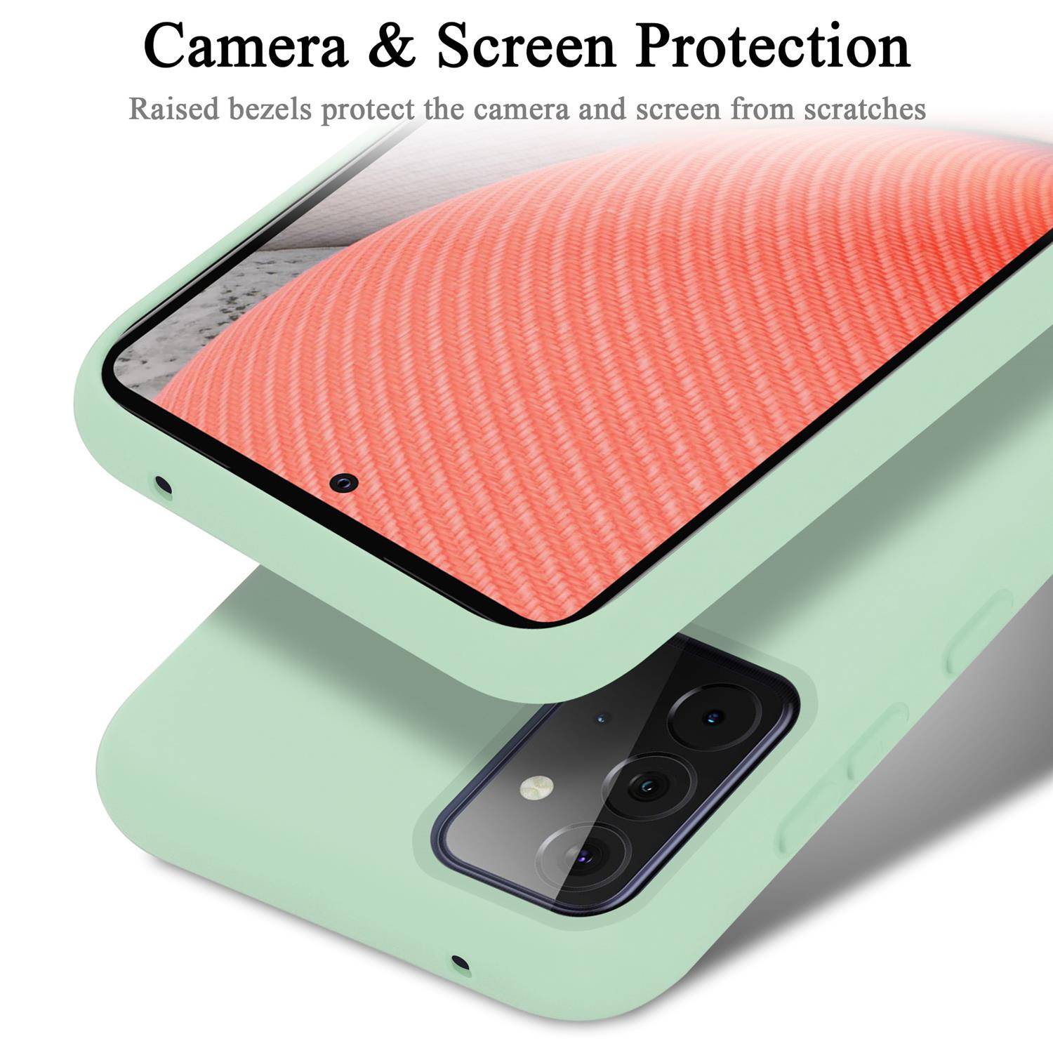 Cadorabo Schutzhülle für Samsung Galaxy A72 4G / 5G Hülle in Grün Handyhülle Case Cover TPU Etui