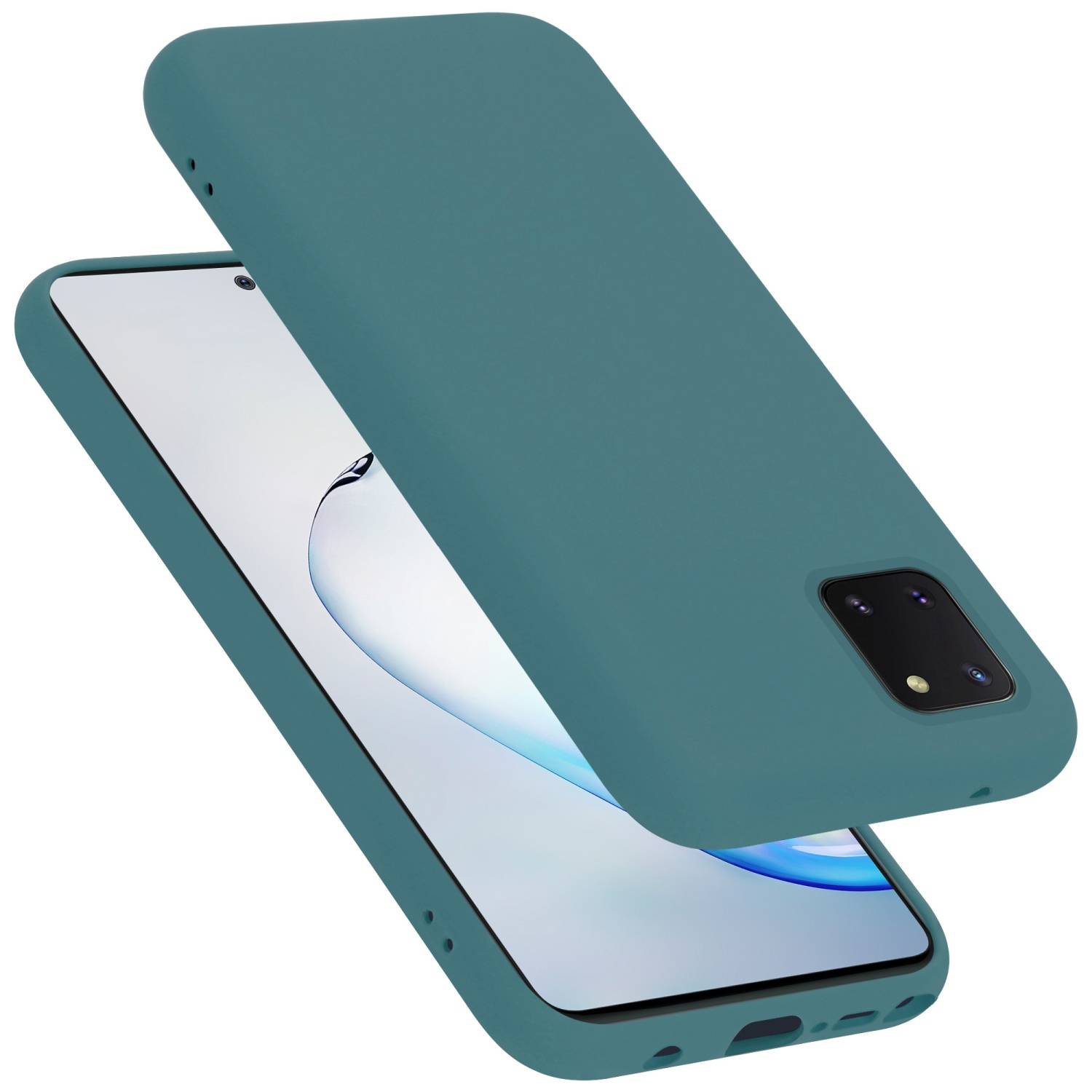 Cadorabo Schutzhülle für Samsung Galaxy A81 / NOTE 10 LITE / M60s Hülle in Grün Handyhülle Case Cover TPU Etui