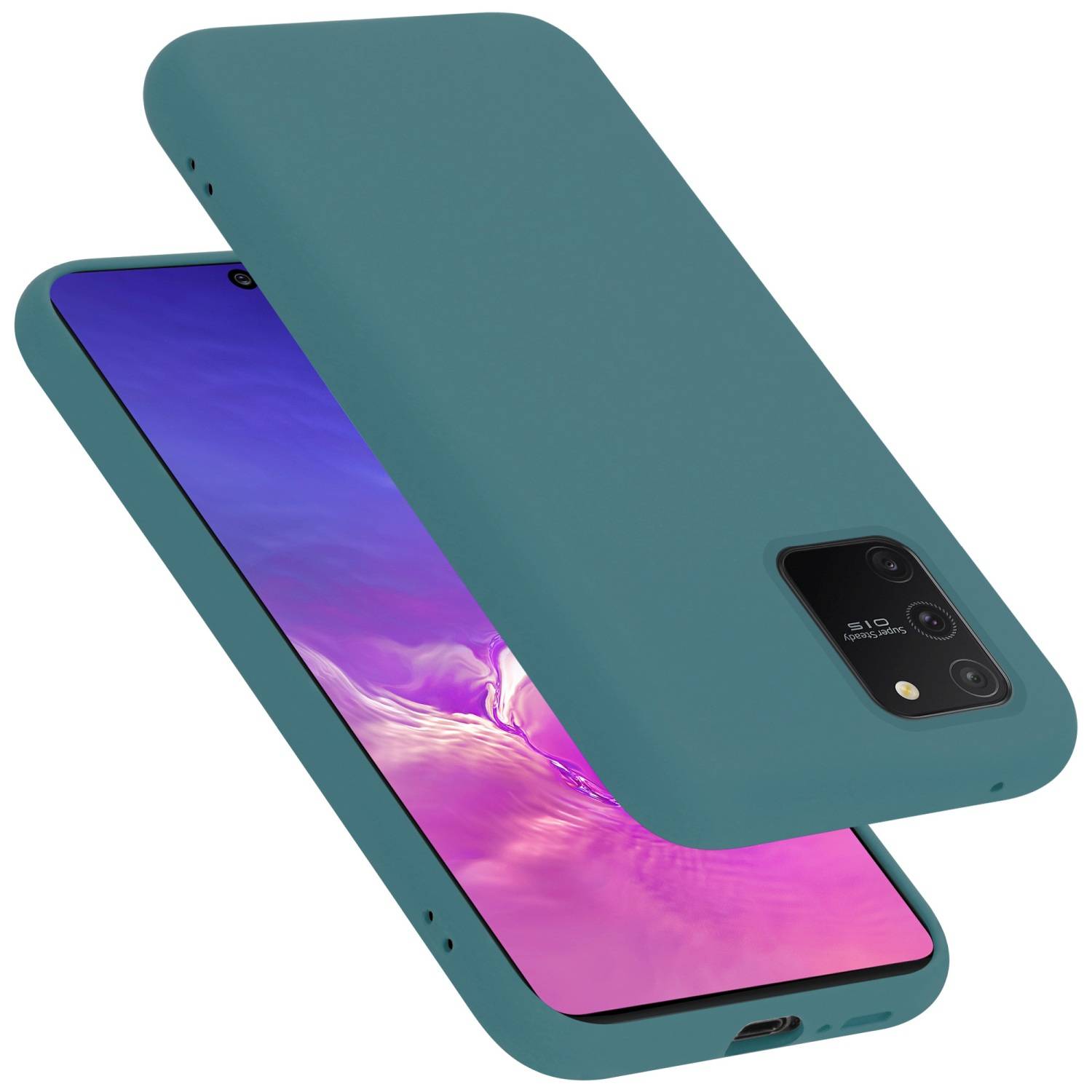 Cadorabo Schutzhülle für Samsung Galaxy A91 / S10 LITE / M80s Hülle in Grün Handyhülle Case Cover TPU Etui