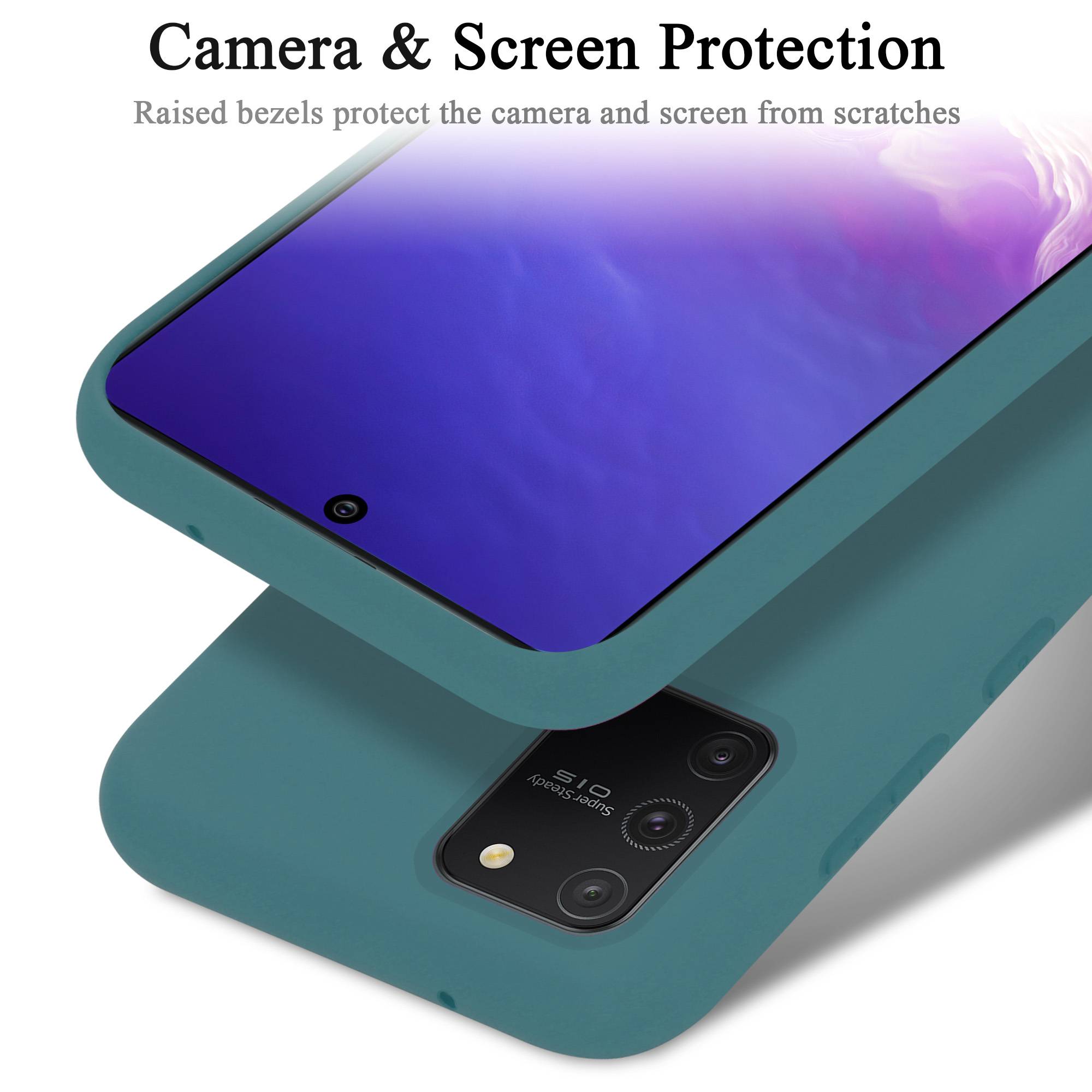 Cadorabo Schutzhülle für Samsung Galaxy A91 / S10 LITE / M80s Hülle in Grün Handyhülle Case Cover TPU Etui
