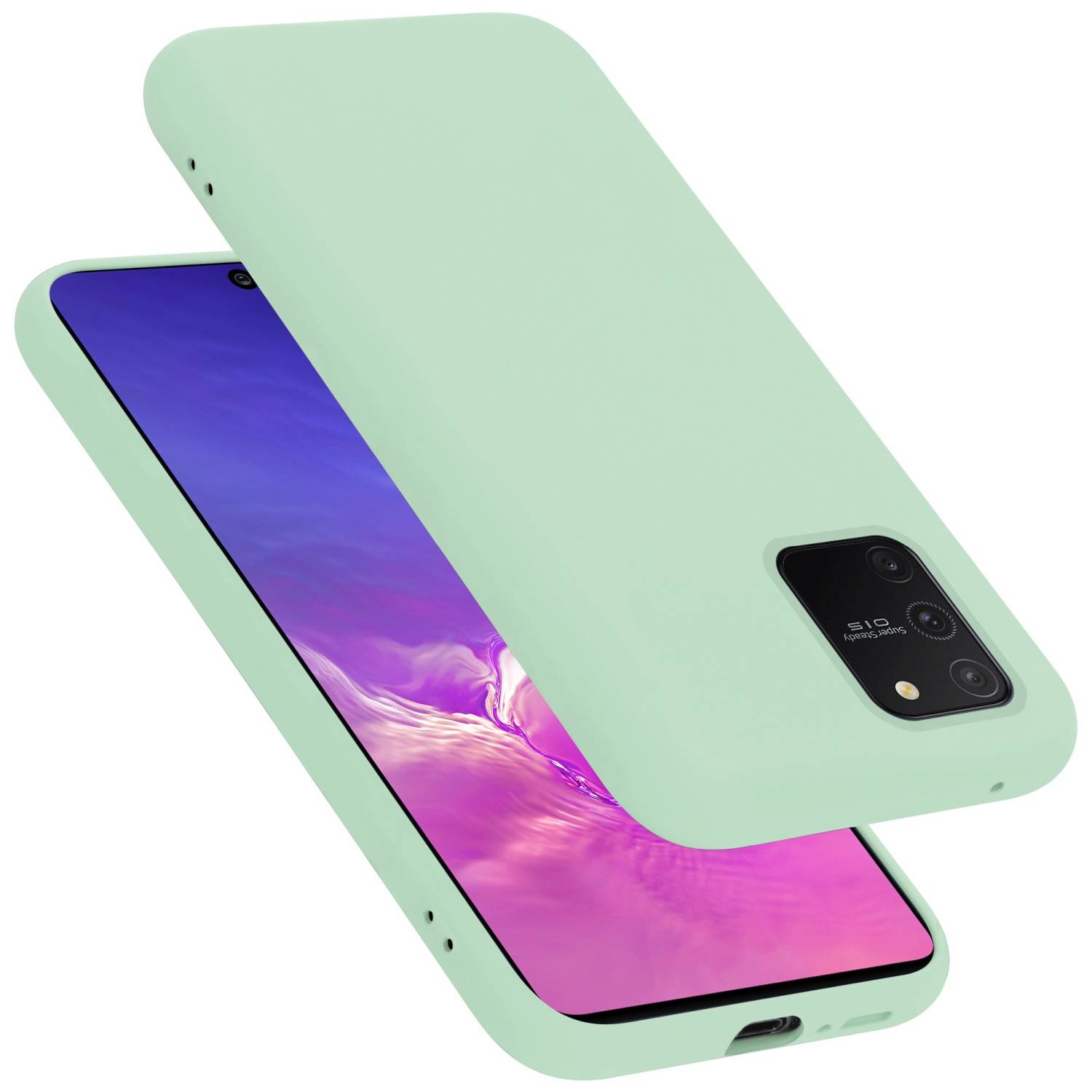 Cadorabo Schutzhülle für Samsung Galaxy A91 / S10 LITE / M80s Hülle in Grün Handyhülle Case Cover TPU Etui