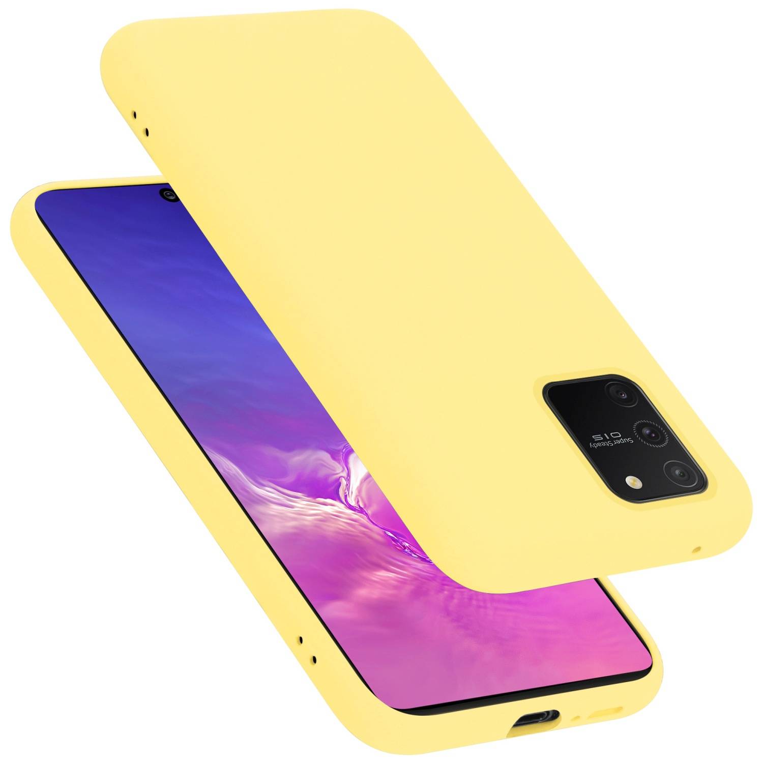 Cadorabo Schutzhülle für Samsung Galaxy A91 / S10 LITE / M80s Hülle in Gelb Handyhülle Case Cover TPU Etui