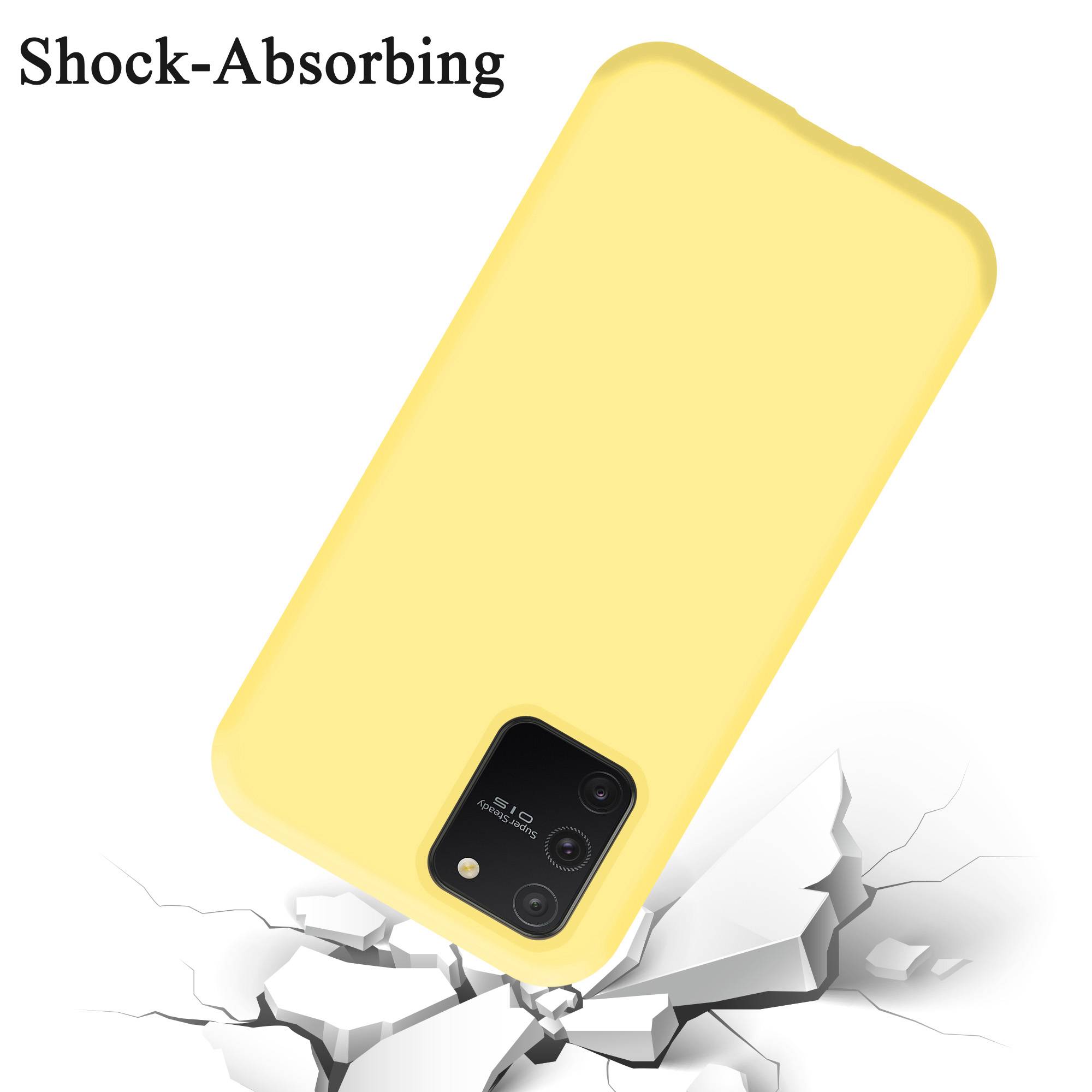 Cadorabo Schutzhülle für Samsung Galaxy A91 / S10 LITE / M80s Hülle in Gelb Handyhülle Case Cover TPU Etui
