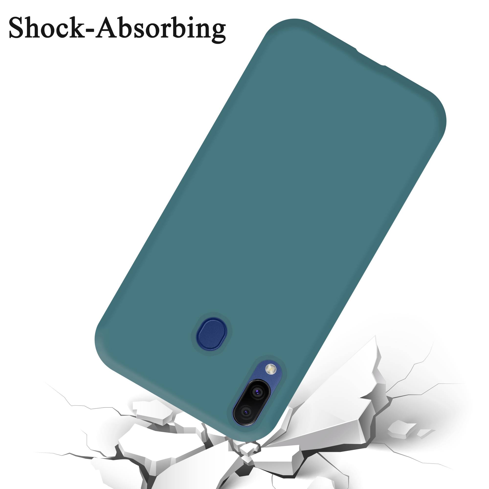 Cadorabo Schutzhülle für Samsung Galaxy M20 Hülle in Grün Handyhülle Case Cover TPU Etui