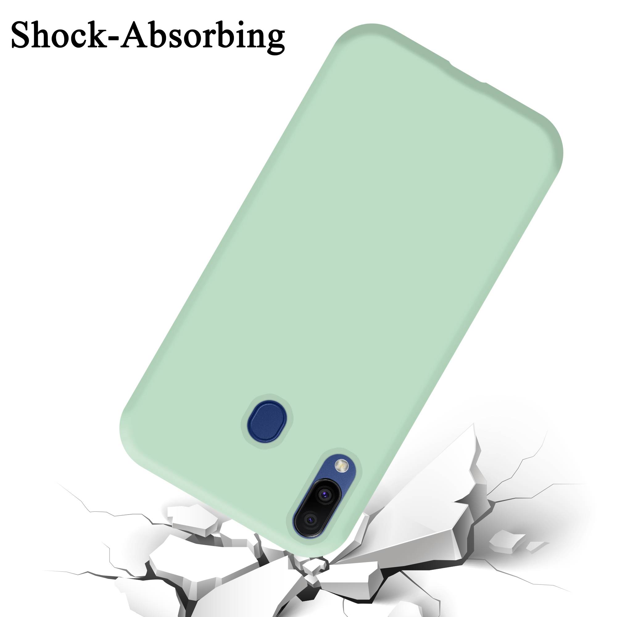 Cadorabo Schutzhülle für Samsung Galaxy M20 Hülle in Grün Handyhülle Case Cover TPU Etui