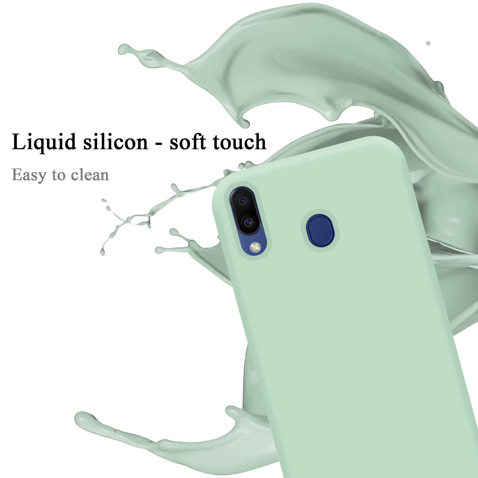 Cadorabo Schutzhülle für Samsung Galaxy M20 Hülle in Grün Handyhülle Case Cover TPU Etui