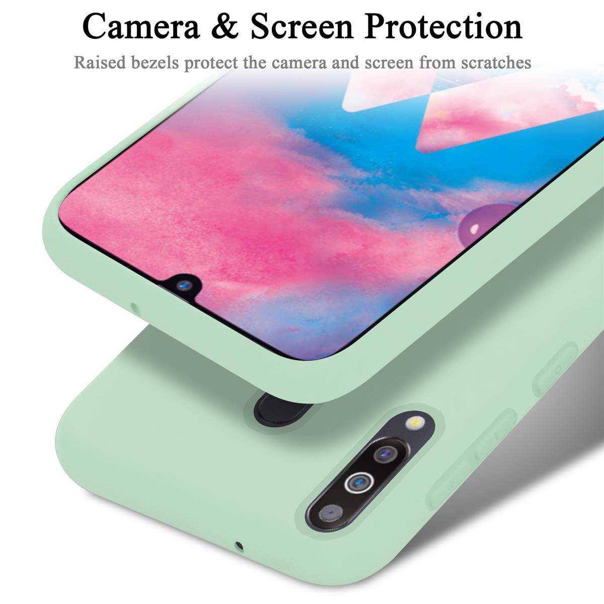 Cadorabo Schutzhülle für Samsung Galaxy M30 / A40s Hülle in Grün Handyhülle Case Cover TPU Etui