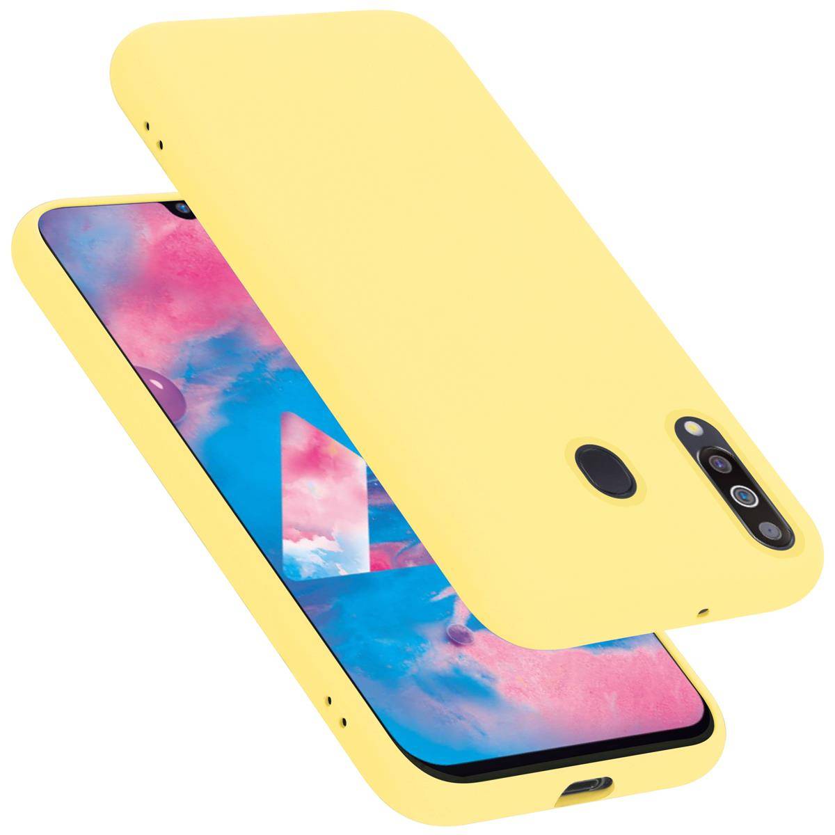 Cadorabo Schutzhülle für Samsung Galaxy M30 / A40s Hülle in Gelb Handyhülle Case Cover TPU Etui