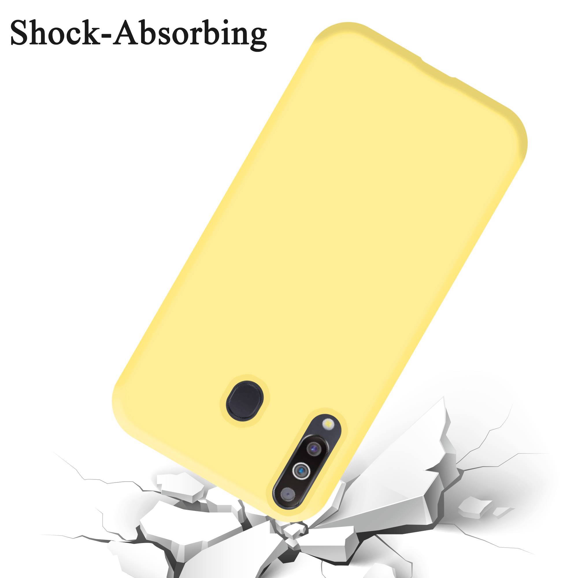 Cadorabo Schutzhülle für Samsung Galaxy M30 / A40s Hülle in Gelb Handyhülle Case Cover TPU Etui